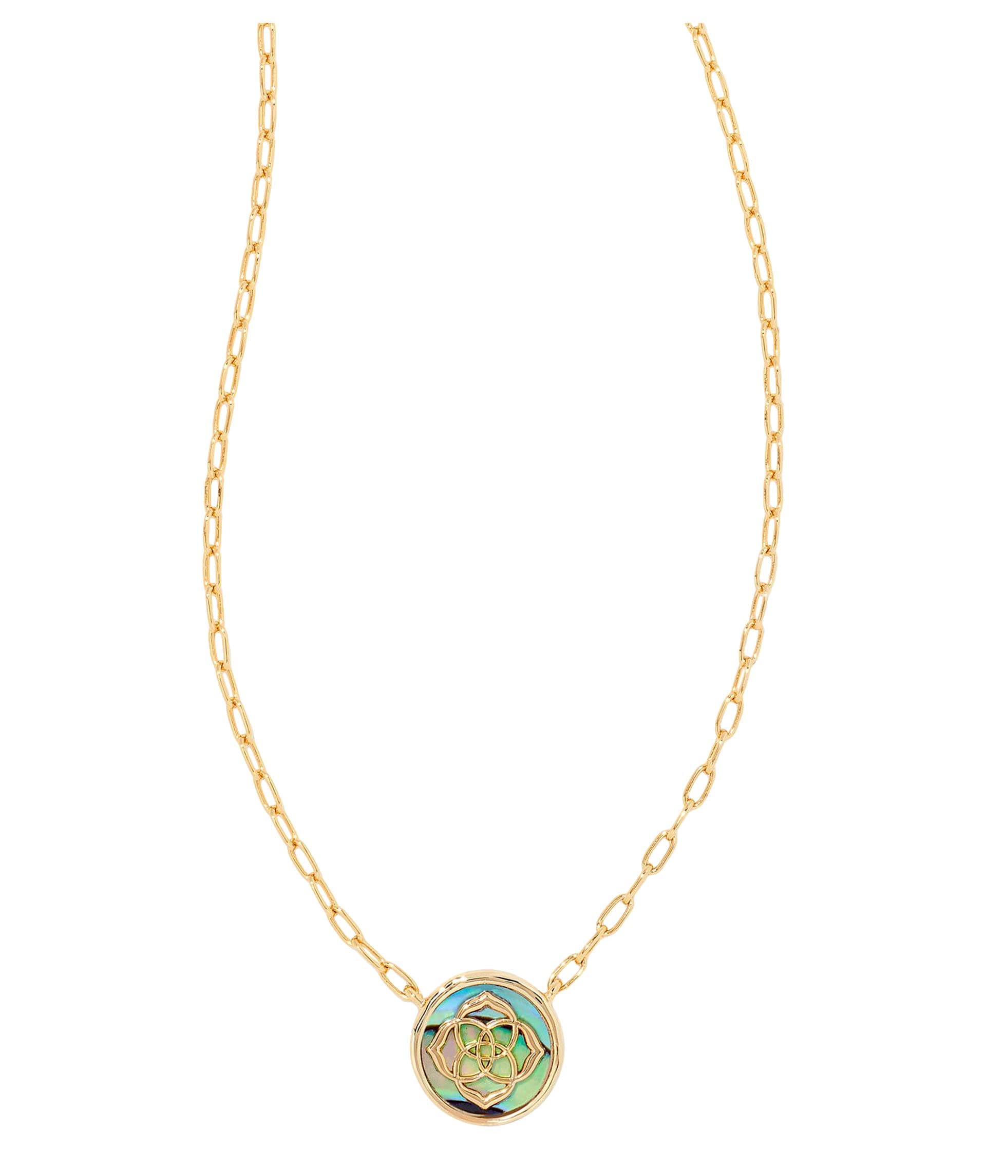 Kendra Scott Stamped Dira Pendant Necklace - Elegant Gold/Silver Women's Fashion Jewelry for Everyday Wear & Gift Giving | Perfect for Office, Date Night & Special Occasions