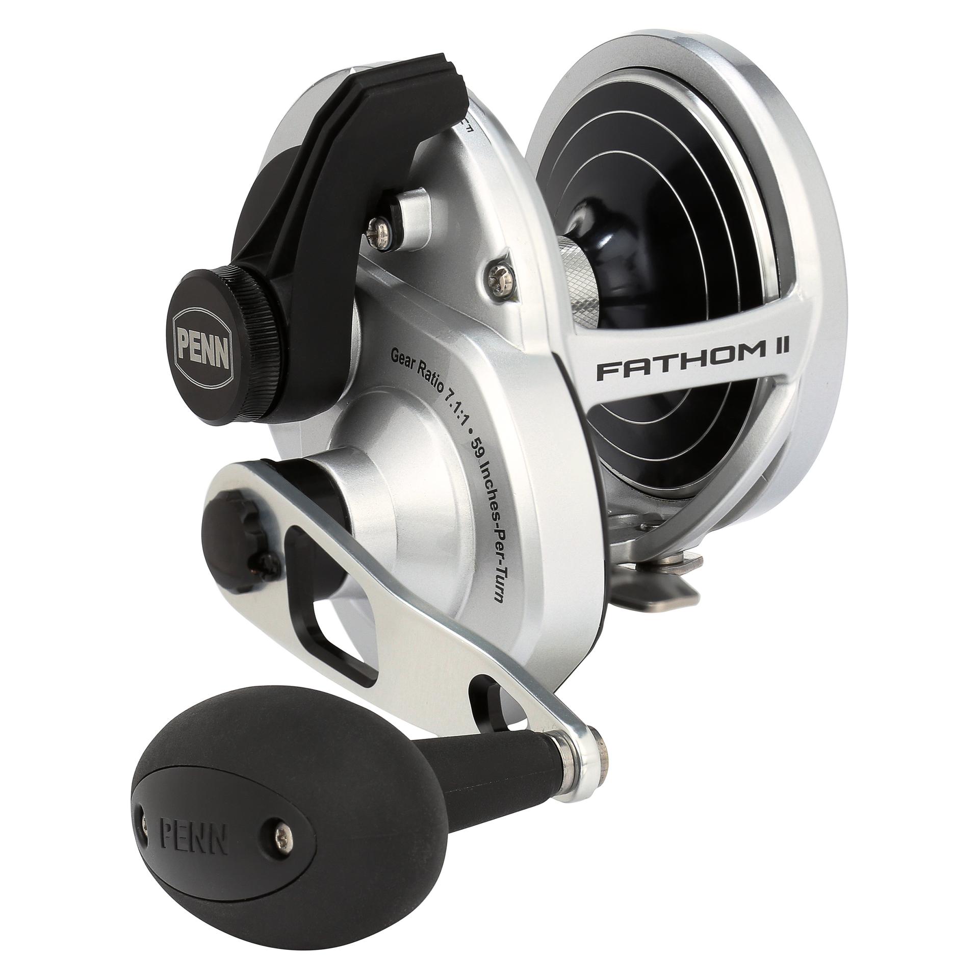 Penn Fathom II Lever Drag Conventional Fishing Reel - Saltwater & Freshwater Trolling Reel for Offshore & Inshore Fishing - Perfect for Deep Sea, Surf Casting & Boat Fishing
