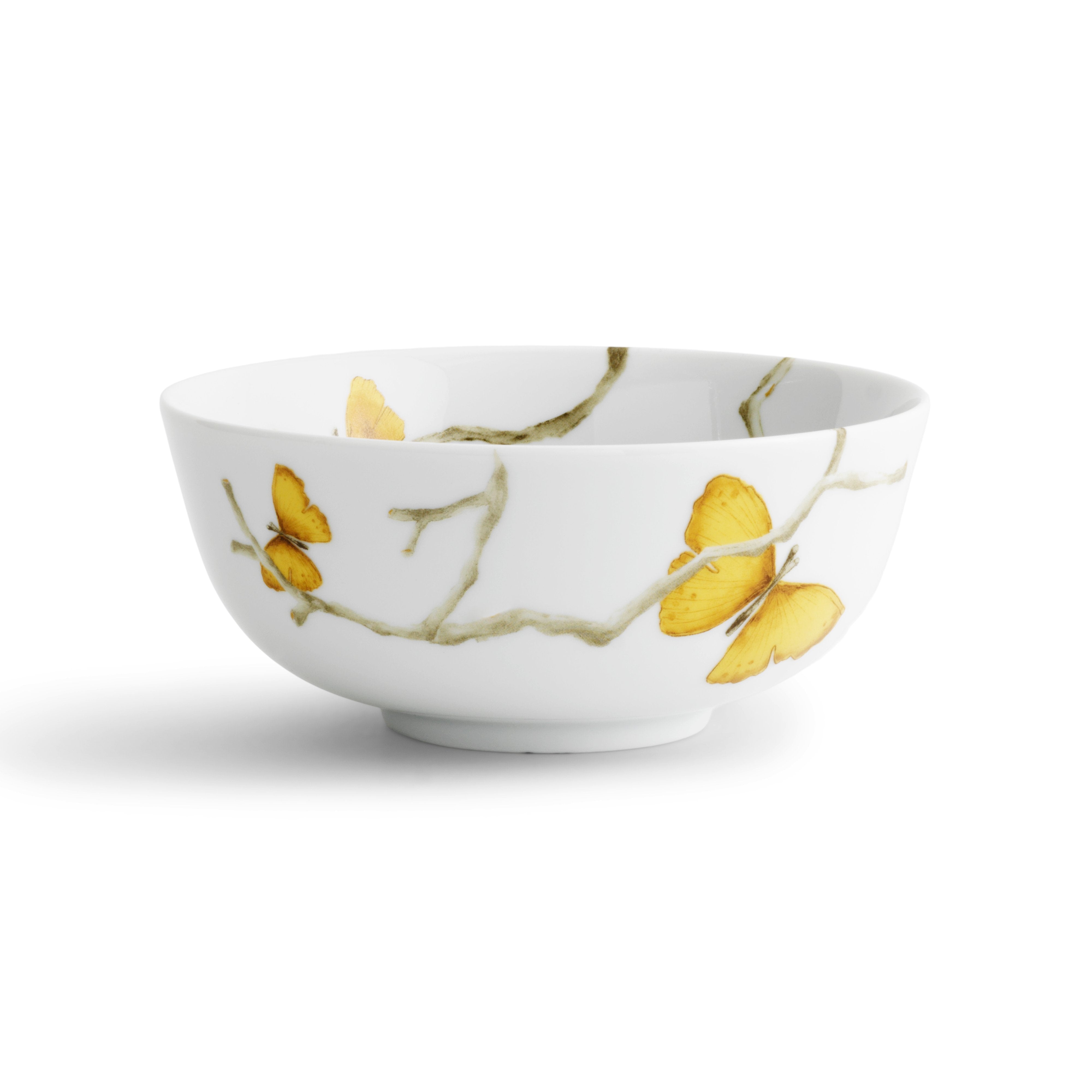 Butterfly Ginkgo Gold Dinnerware Set - Elegant Porcelain Plates, Bowls & Cups for Fine Dining, Wedding, and Special Occasions