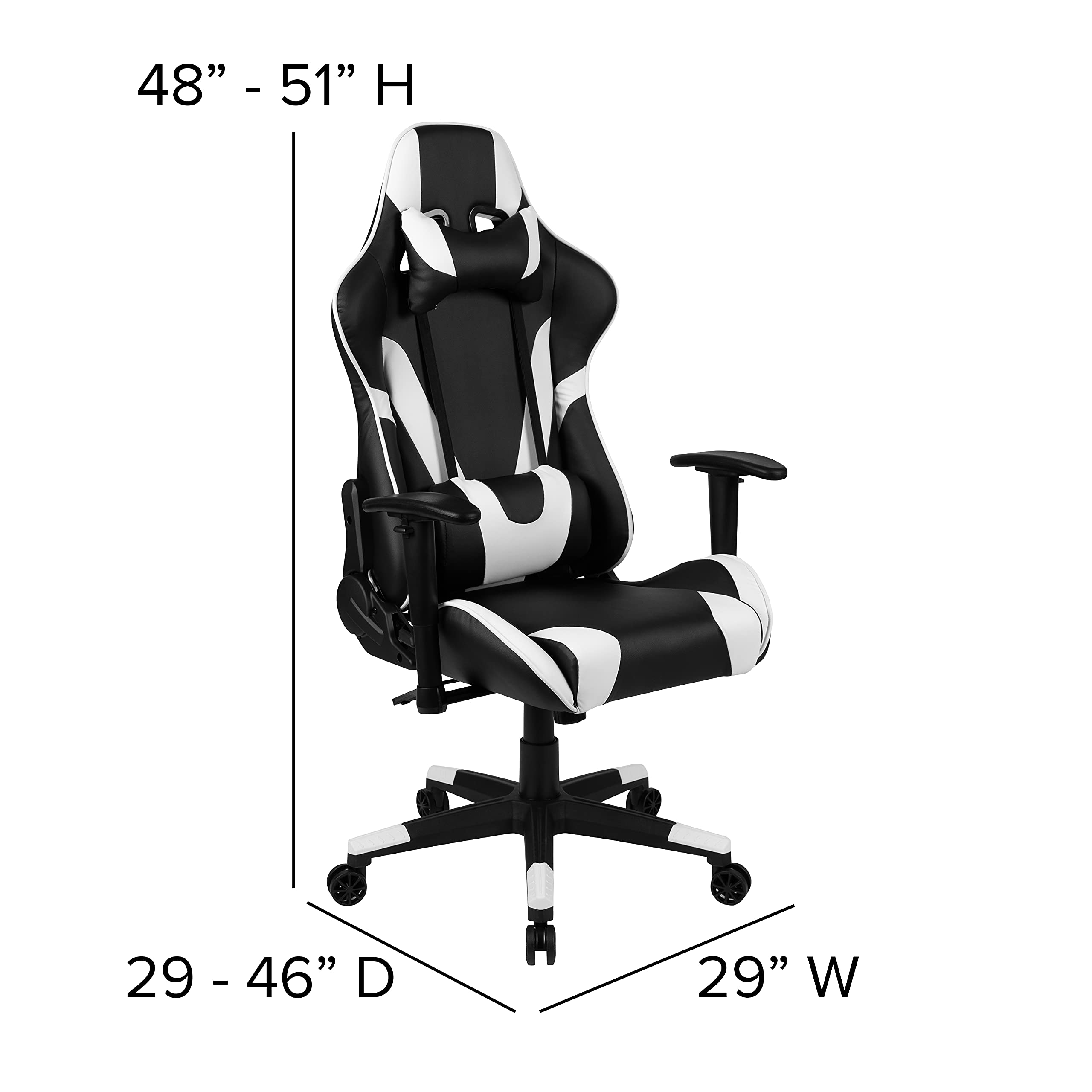 EMMA + OLIVER Black Gaming Desk Bundle with Cup Holder, Headset Stand & Mouse Pad - Ergonomic Computer Desk for Home Office, Streaming & Esports Setup
