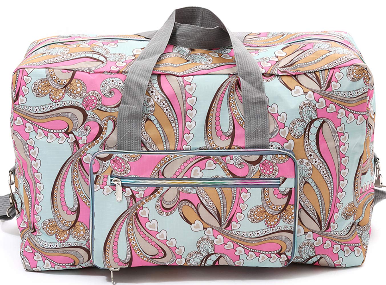 Foldable Large Travel Duffle Bag for Women - Waterproof Weekender Carryon Overnight Bag with Cute Design | Perfect for Gym, Beach Trips & Weekend Getaways