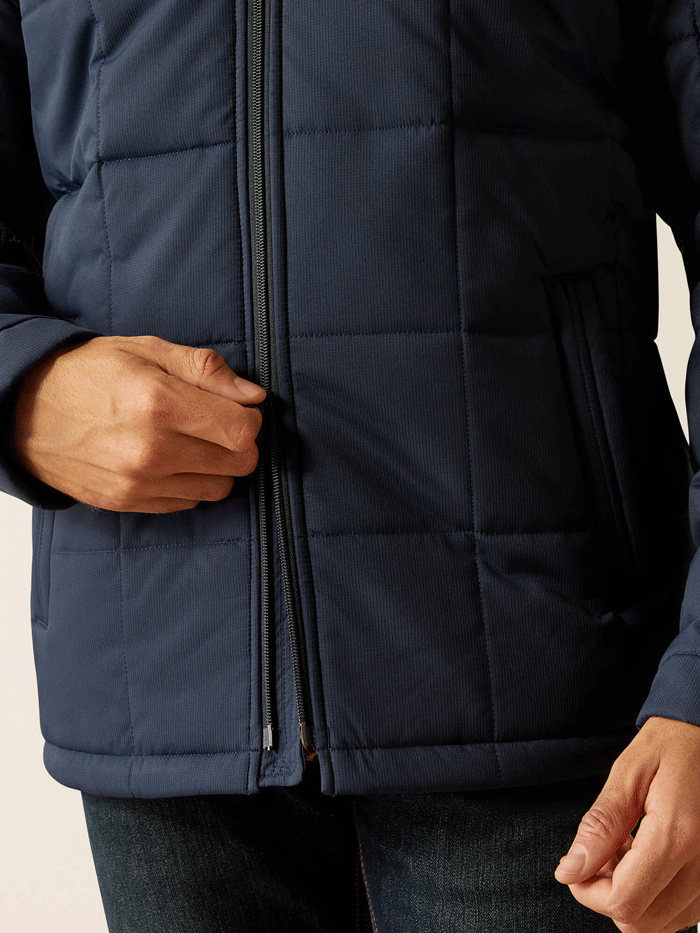 Ariat Men's Crius Insulated Jacket - Dark Sapphire Blue Waterproof Winter Coat for Outdoor Work, Hiking & Cold Weather Activities
