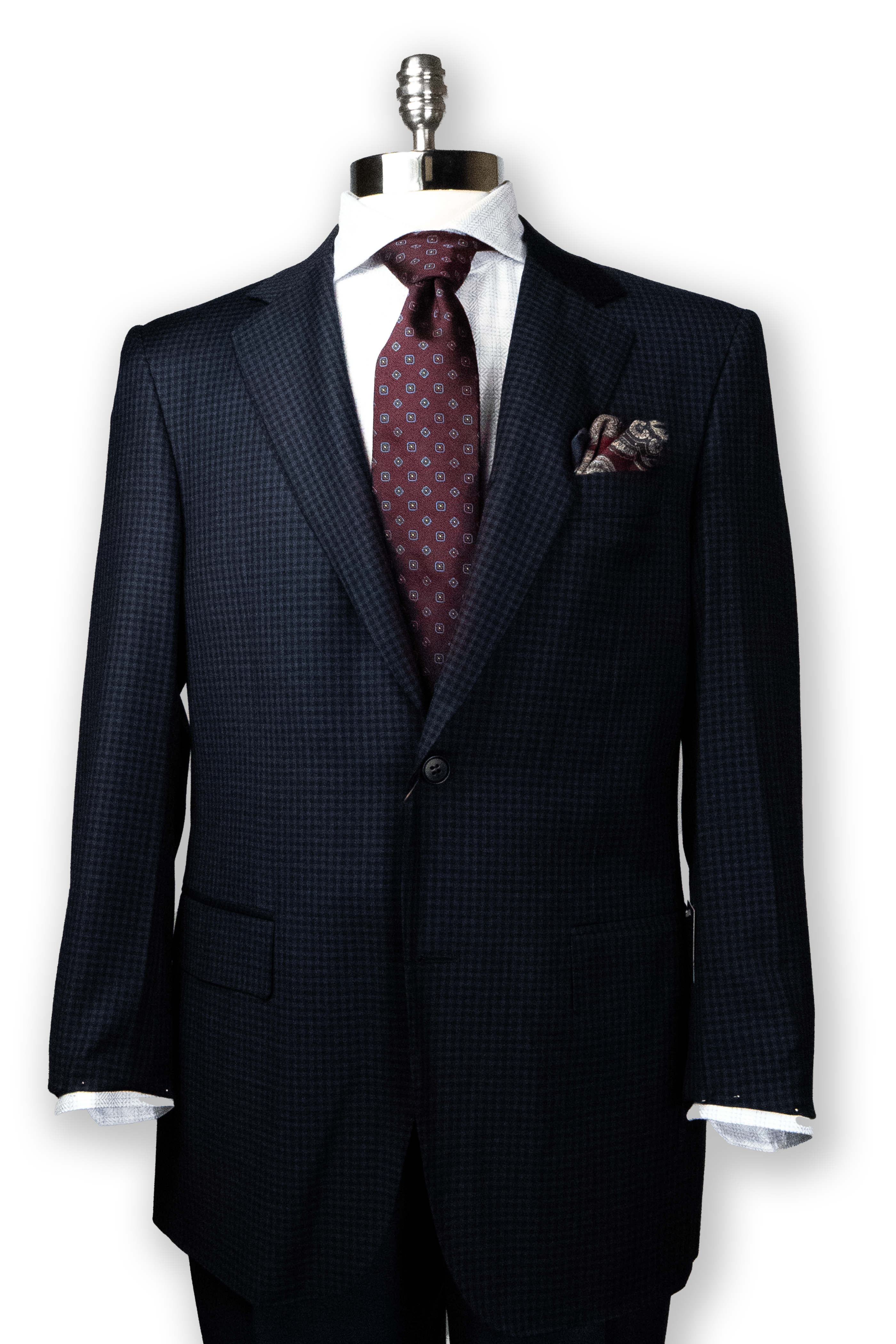 CANALI Navy Checkered Sport Coat for Men | Premium Italian Wool Blazer | Perfect for Business Meetings & Formal Events