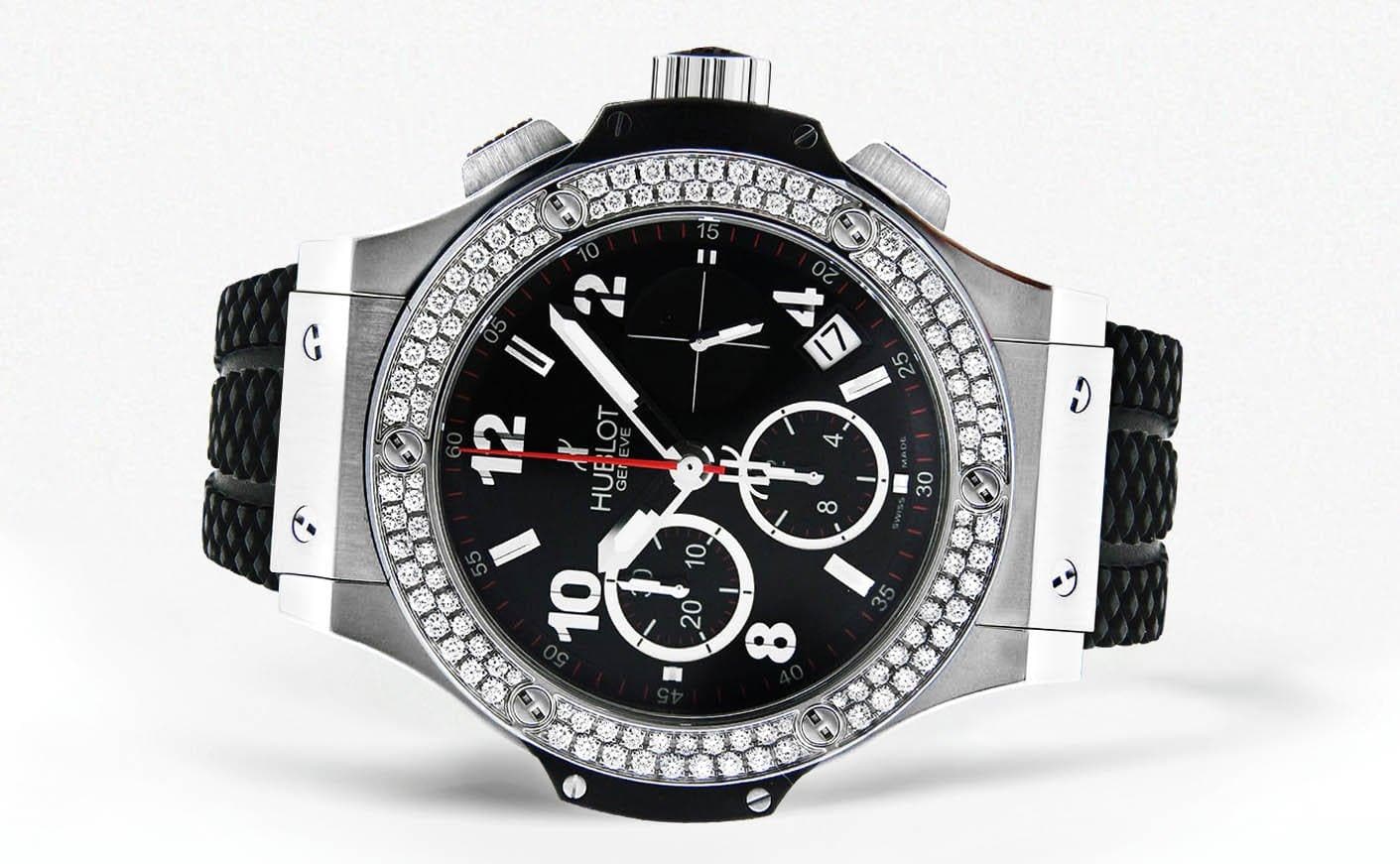 Luxury Hublot Big Bang Evolution Diamond Watch - 44mm Stainless Steel Men's Chronograph for Business & Formal Occasions
