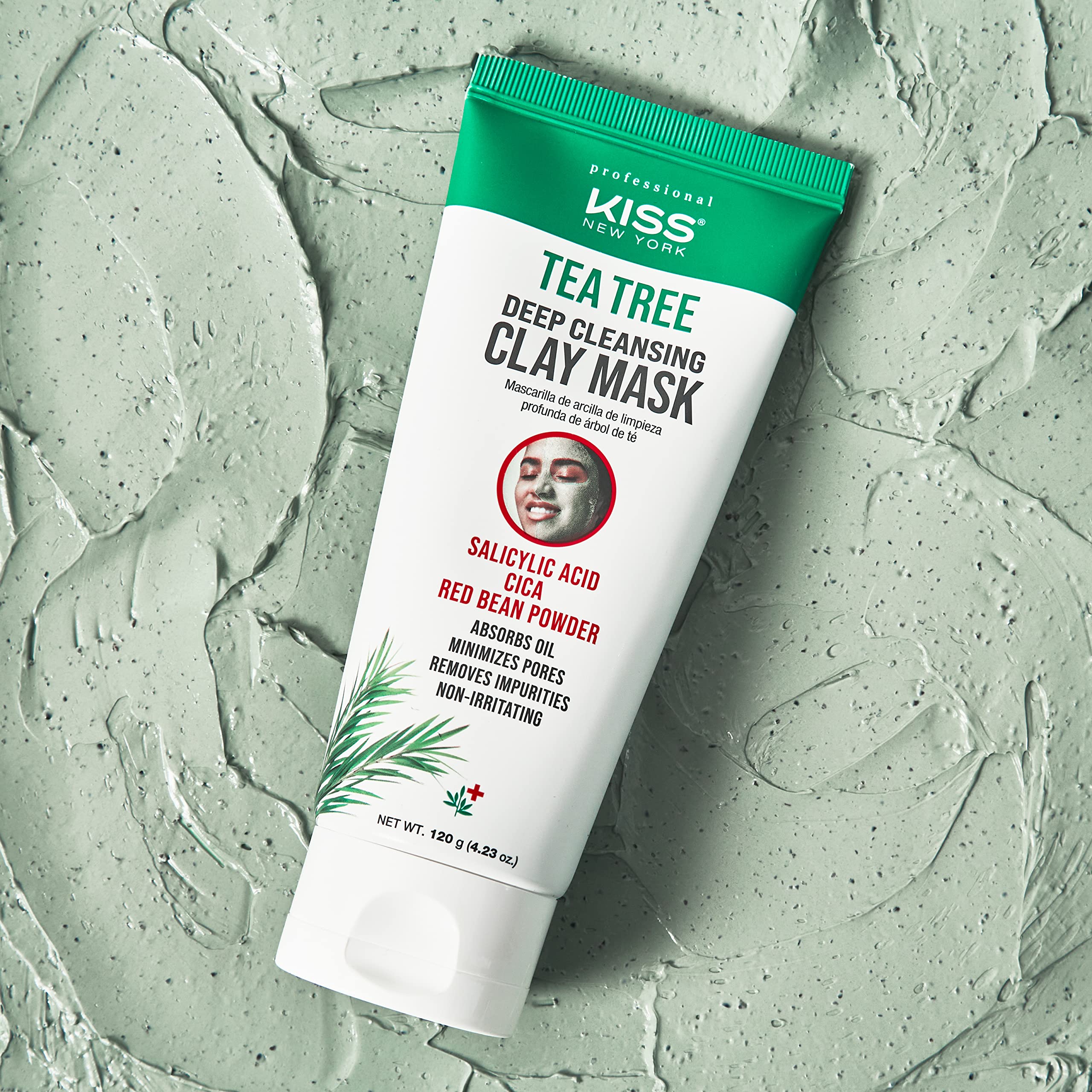 Tea Tree Deep Cleansing Clay Mask - Korean Skincare for Pore Minimizing & Oil Control | Non-Irritating, Detoxifying Facial Treatment (4.23 oz) - Perfect for Acne-Prone & Oily Skin Care Routine