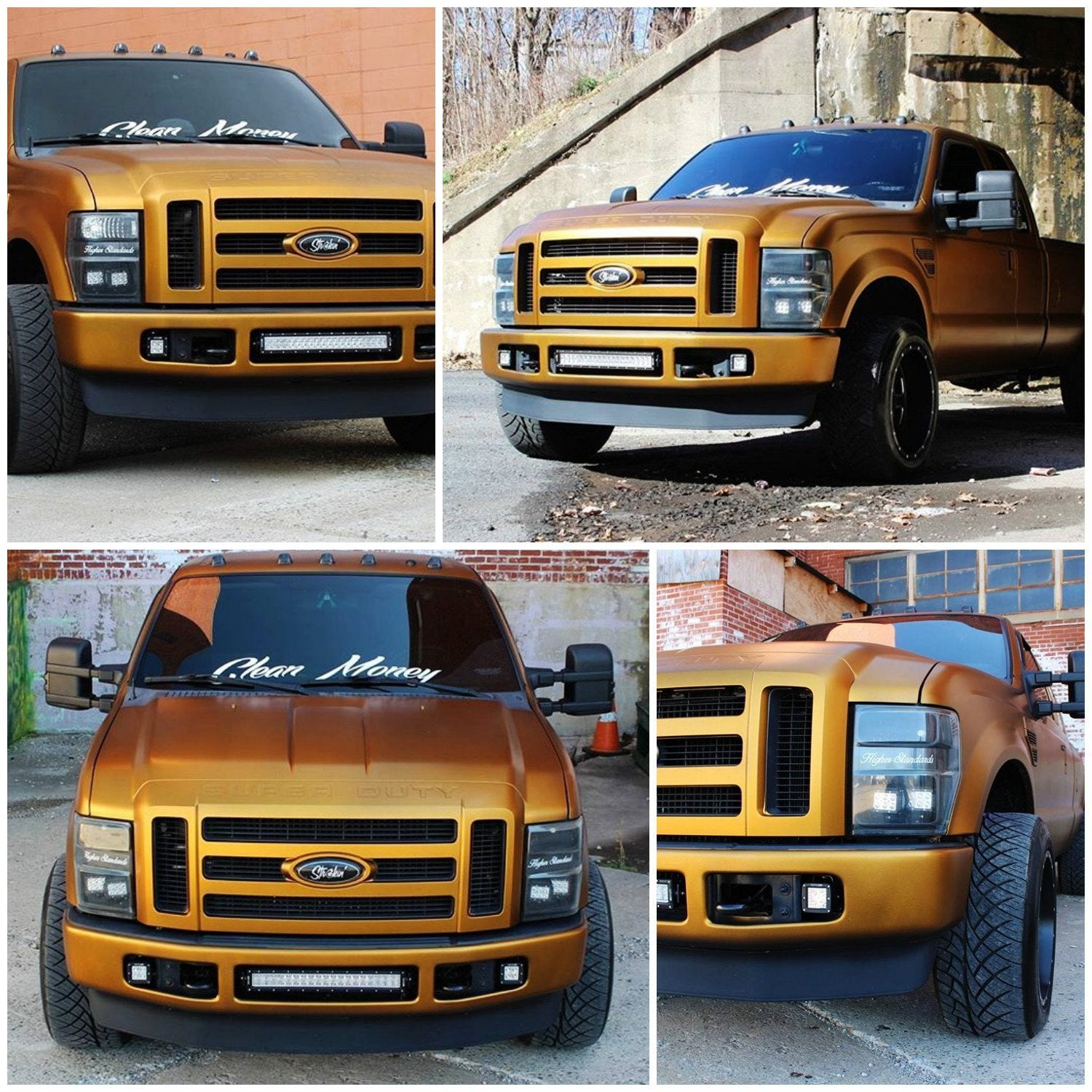40W LED Pods with Fog Light Bracket & Wiring Kit - Compatible with 2008-2010 Ford F250 F350 F450 Super Duty - Off-Road Lighting for Trucks, ATVs & UTVs