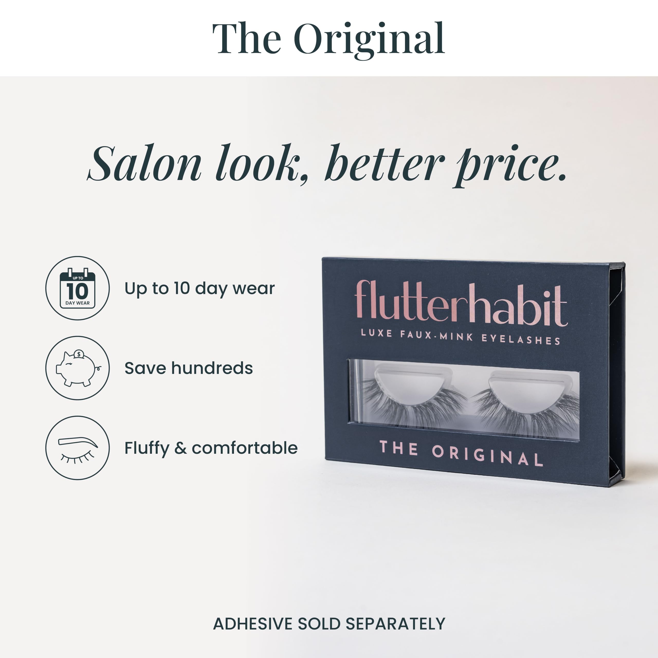 FlutterHabit Original DIY Lash Extensions - Long Lasting 10 Day Wear, Natural Doll Eye Cluster Lashes for Salon Quality Look | Perfect for Weddings, Parties & Everyday Glam (No Lash Glue Included)