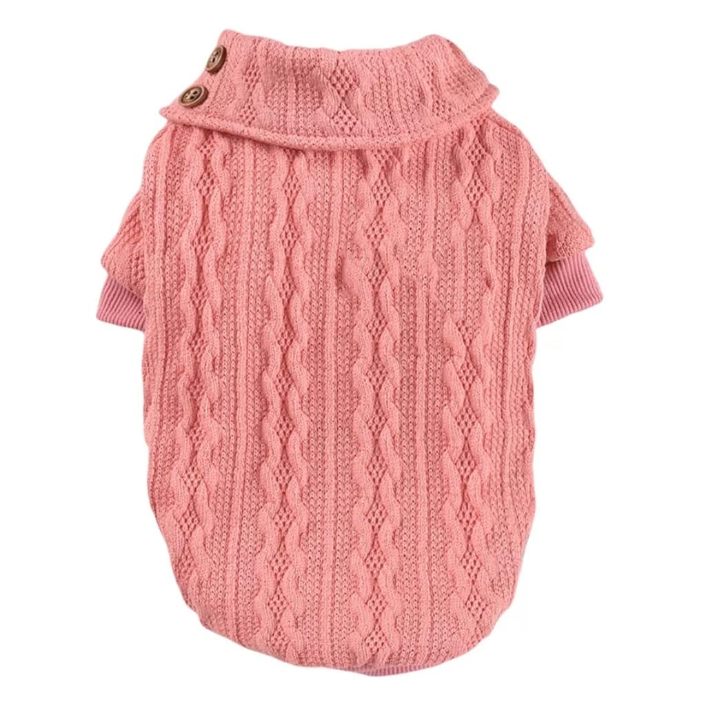 HFDGDFK Wavy Knit Dog Sweater for Small Dogs - Autumn & Winter Pet Clothes for Teddy, Pomeranian, Schnauzer (Color A, Size M) - Cozy Outfit for Daily Walks and Indoor Comfort