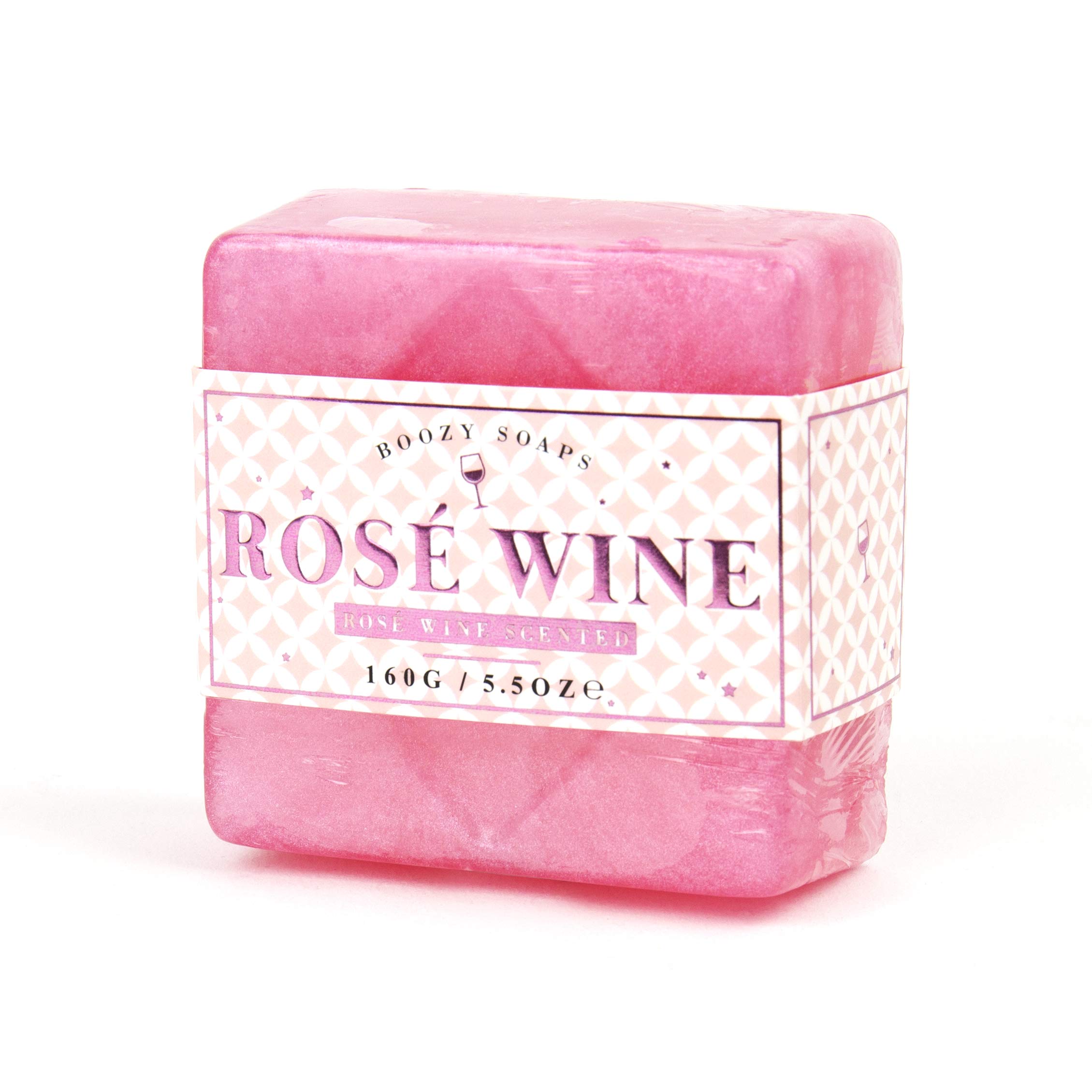 Gift Republic Rose Wine Boozy Soap Bar - Luxurious Alcohol-Infused Bath Soap for Women, Perfect Gift for Valentine's Day, Bridal Showers & Self-Care Pampering