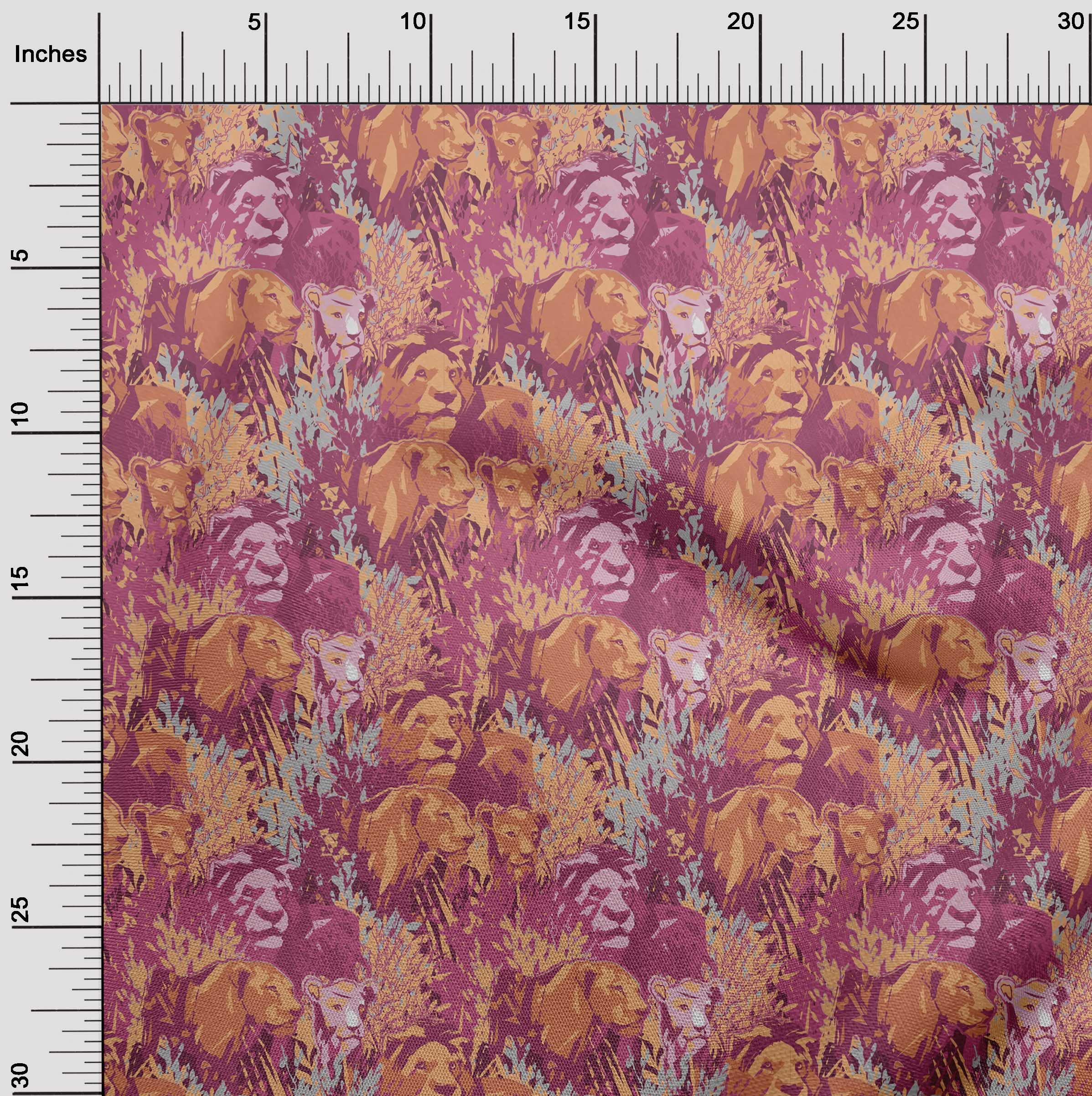 oneOone Viscose Chiffon Pink Abstract Print Fabric by The Yard - 42 Inch Wide Flowy Dress Material for Summer Dresses, Scarves & DIY Fashion Projects