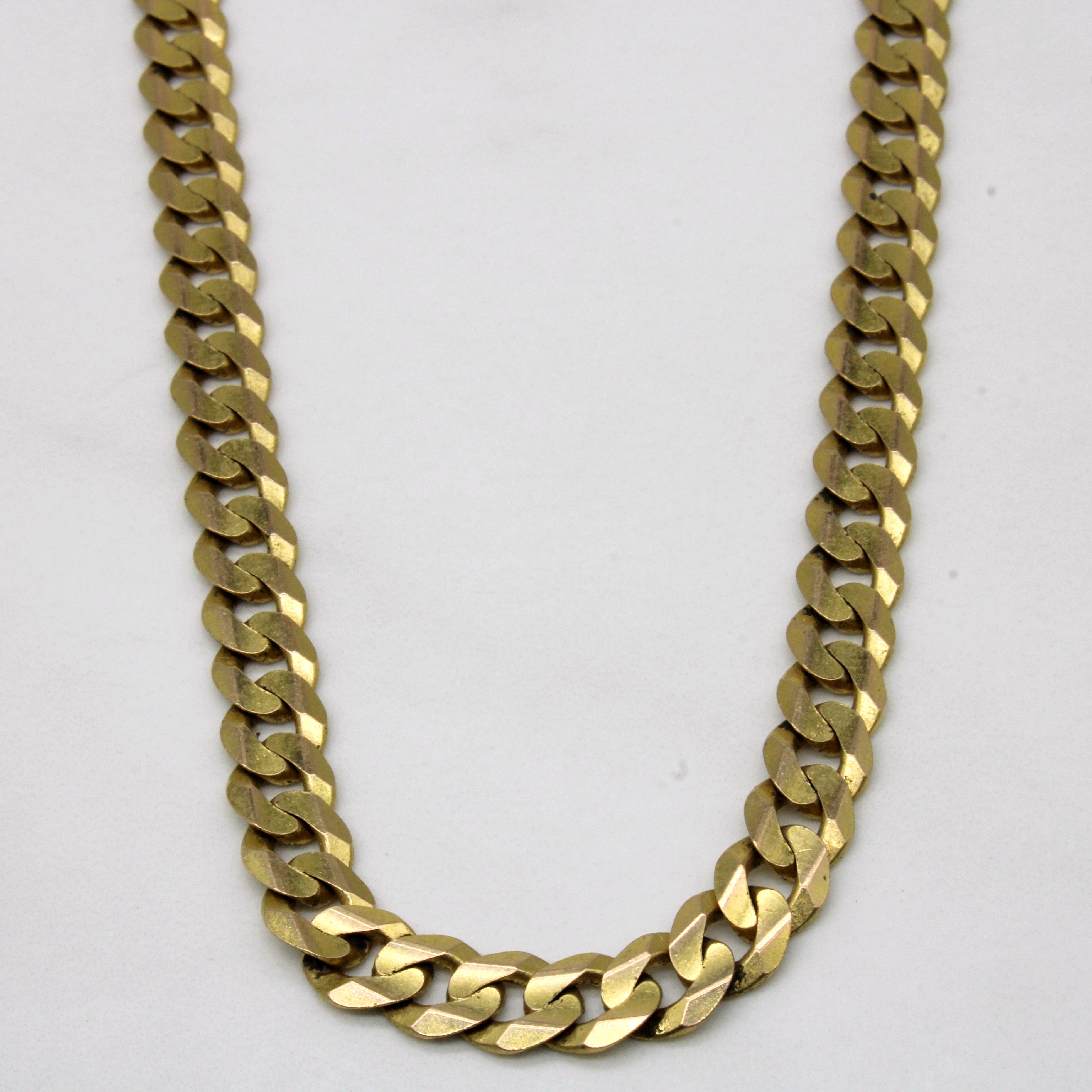 10K Yellow Gold Cuban Link Chain 22 Inches - Men's & Women's Classic Hip Hop Jewelry for Everyday Wear & Special Occasions