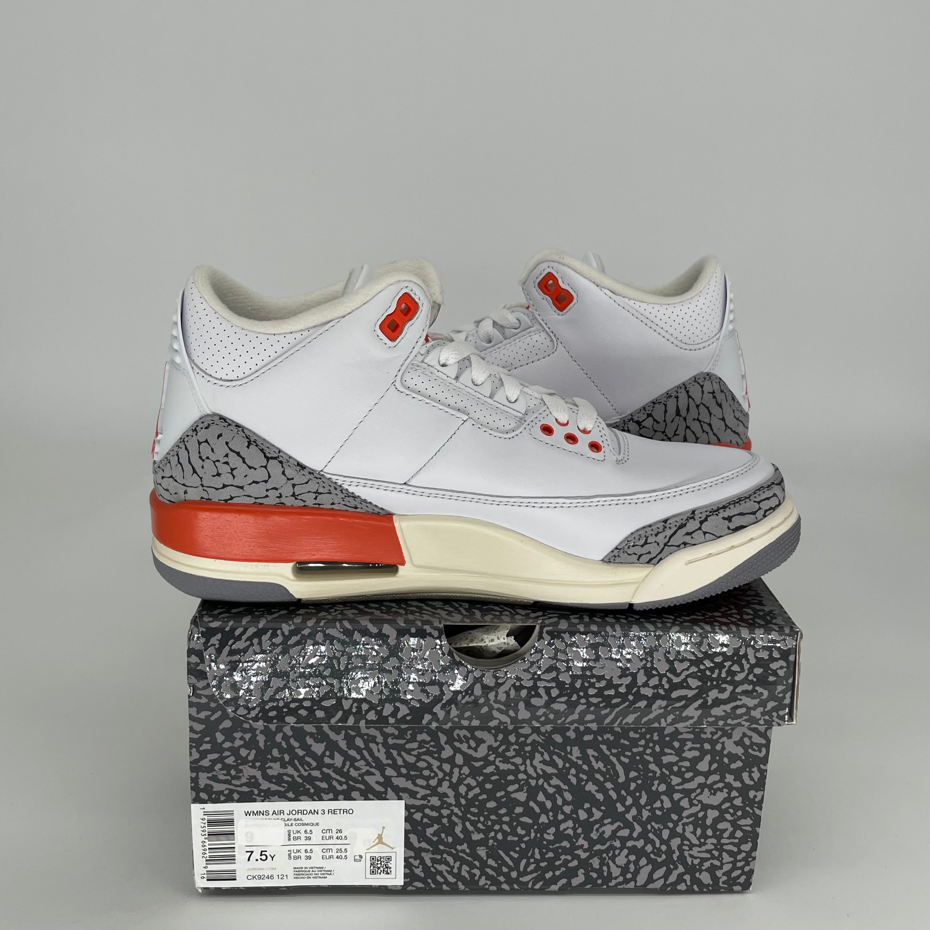 AIR JORDAN 3 Georgia Peach Women's Sneakers Size 7.5/9W - Style CK9246-121 | Basketball Shoes for Women, Casual Streetwear Fashion