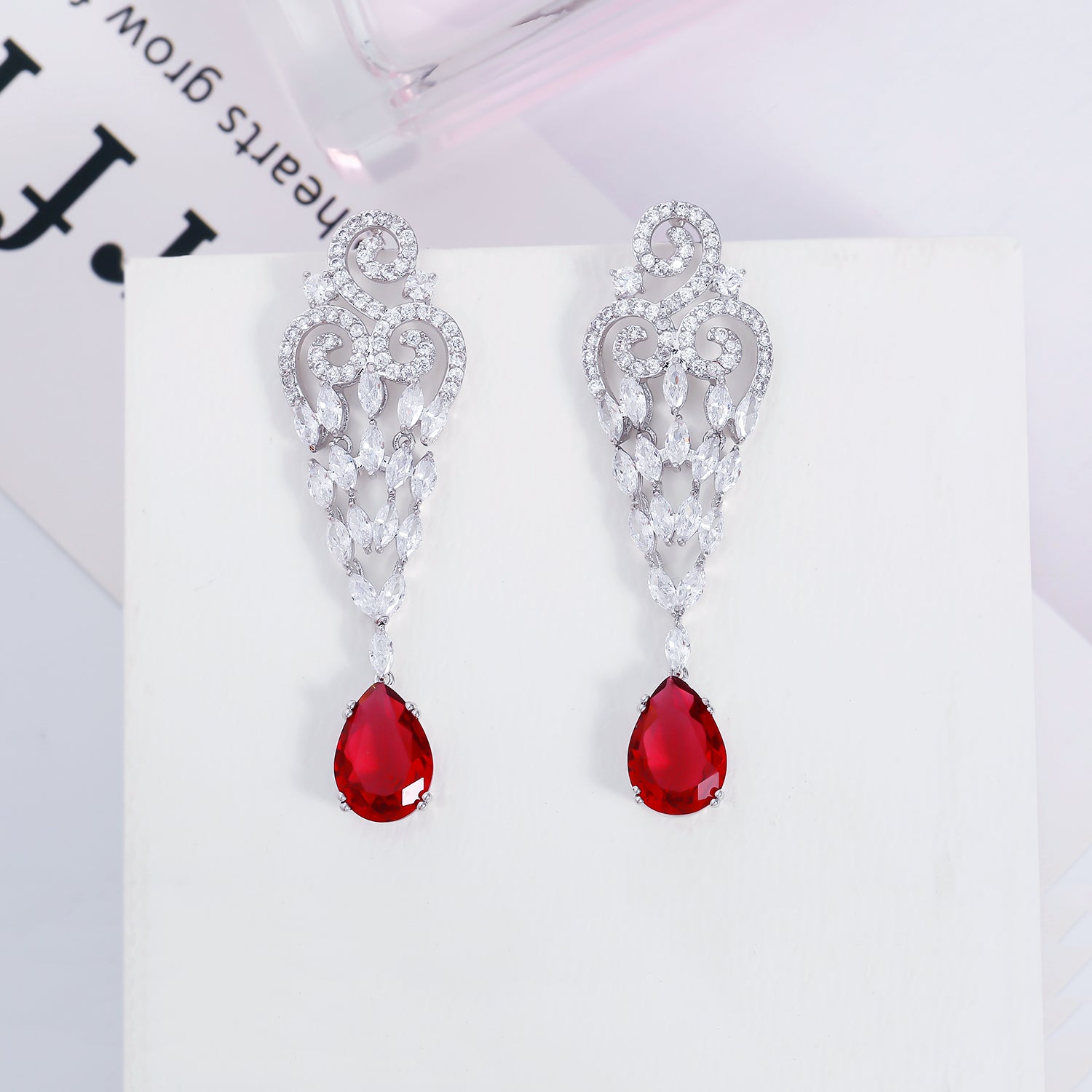 5A Cubic Zirconia Stud Earrings for Women - Hypoallergenic Crystal Wedding Jewelry Gift Set - Perfect for Bridal, Anniversary & Special Occasions