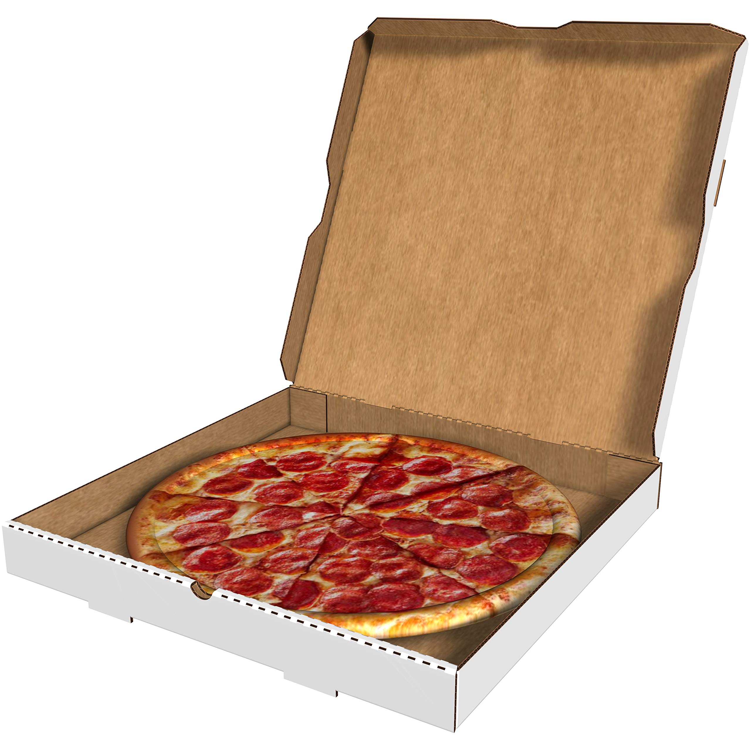 50 Pack White Corrugated Kraft Pizza Boxes 10x10 Inches - Eco-Friendly Takeout Containers for Delivery, Parties & Restaurants