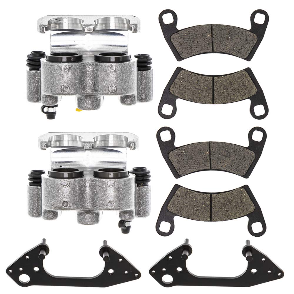 Premium Front & Rear Brake Caliper Pad Set for 2009-2016 Polaris Ranger RZR 500 700 800 900 XP Crew - OEM 1911283 1911284 Replacement - Off-Road ATV & UTV Braking Performance Upgrade