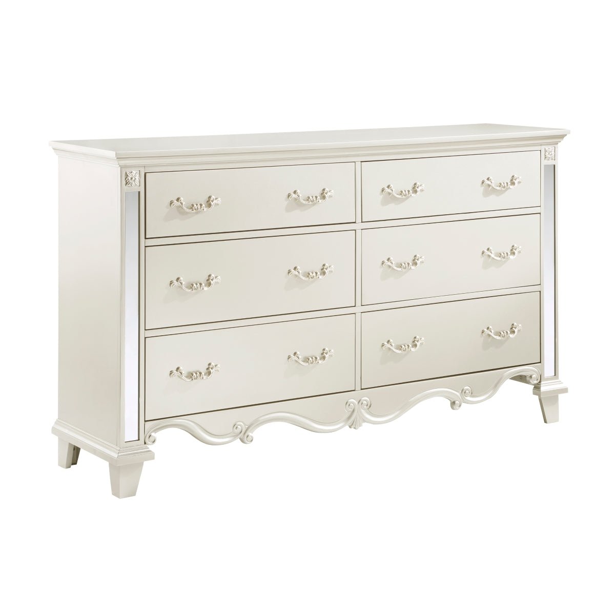 Ever Collection Dresser - 6-Drawer Wooden Chest with Mirror, Modern Bedroom Dresser for Storage & Organization | Perfect for Bedroom, Closet, Nursery & Dorm Room