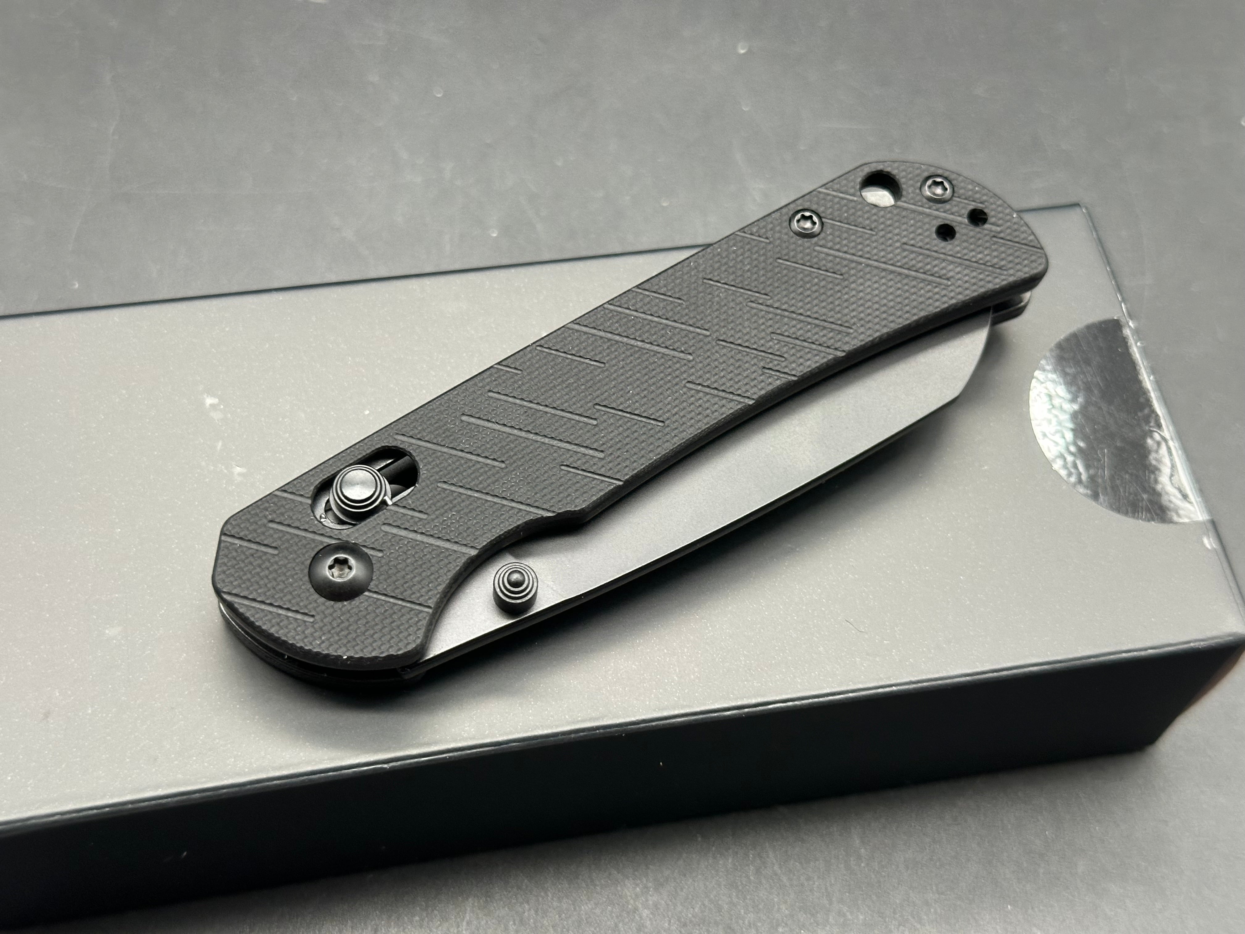 CJRB Lyrid Folding Knife - Black G10 Handle, AR-RPM9 Steel Sheepsfoot Blade - EDC, Camping, Outdoor Survival Tool