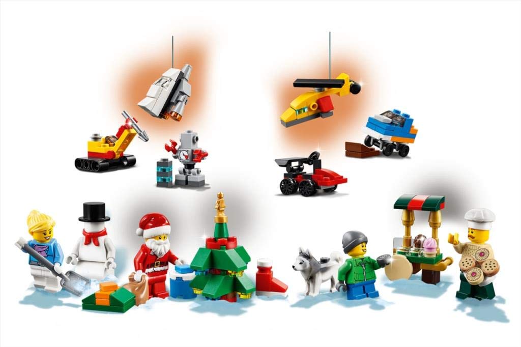 LEGO City Advent Calendar 60201 (313 Pieces) - 2018 Edition Christmas Countdown Calendar with Minifigures & Building Toys for Kids | Holiday Gift, Christmas Decor, Fun Family Activity
