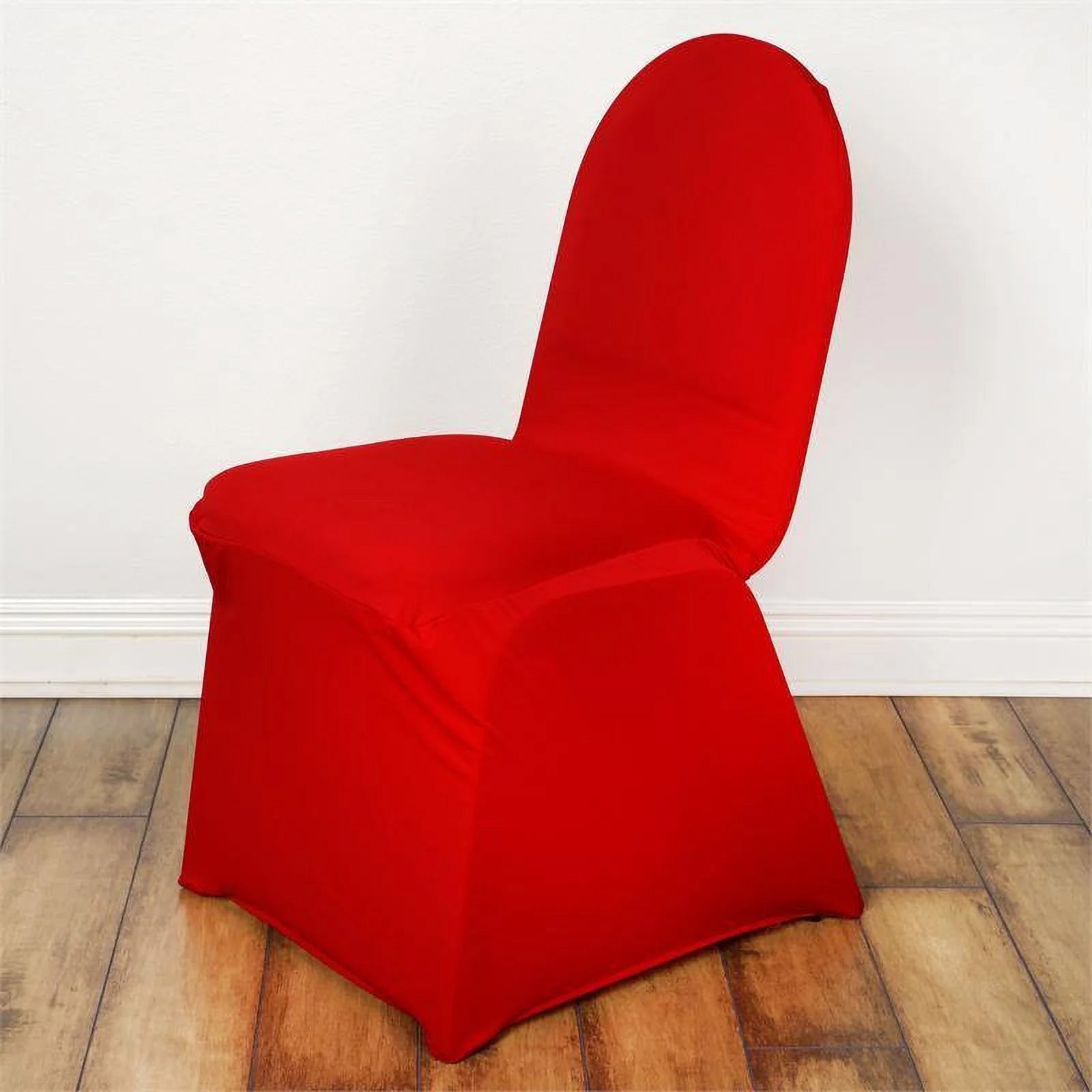 10 Pack Red Spandex Chair Covers - Durable Stretch Slip-On Banquet Chair Covers - Reusable for Weddings, Parties & Events