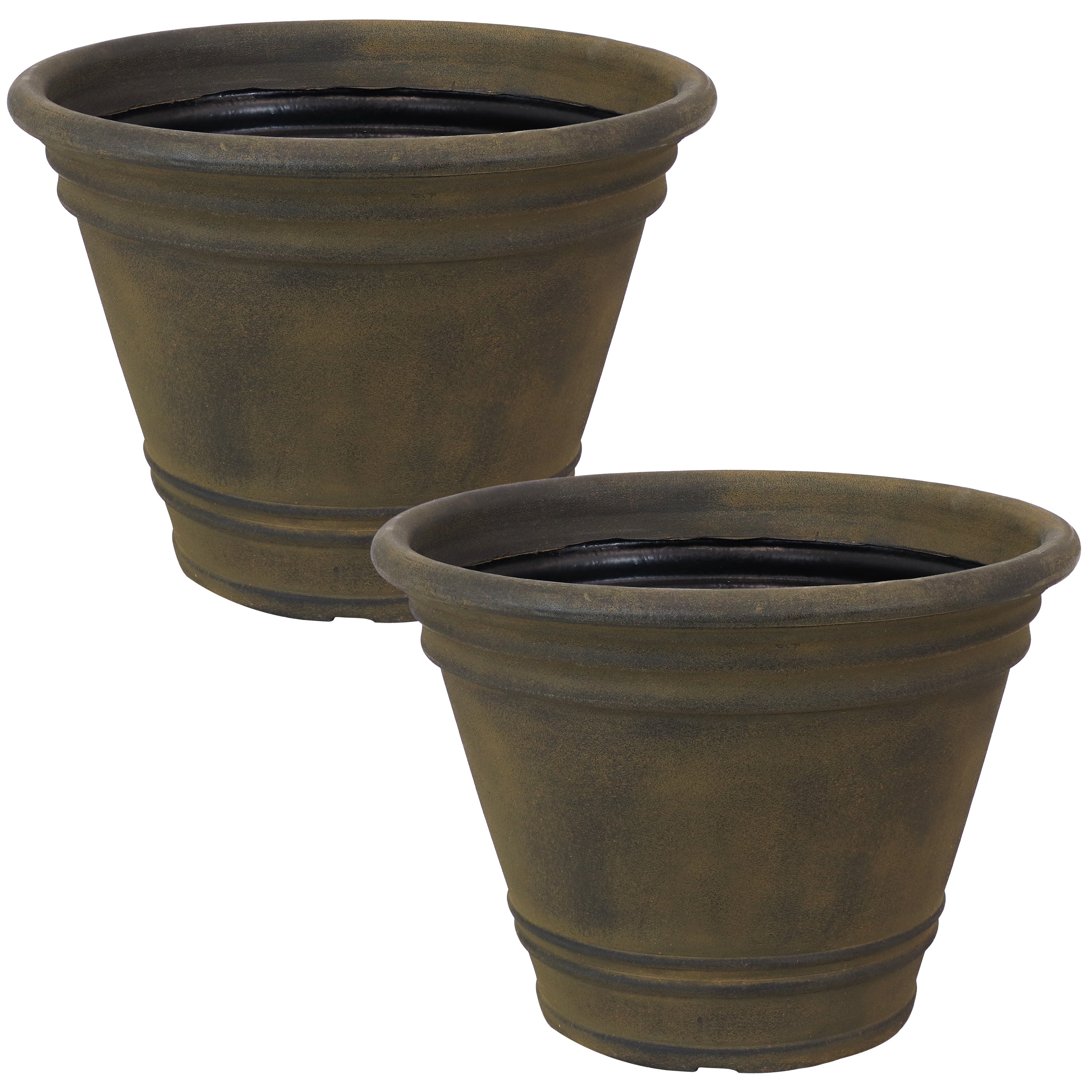 Sunnydaze Franklin Polyresin Outdoor Flowerpot Planter - Decorative Garden Pot for Plants, Flowers & Herbs - Perfect for Patio, Balcony & Backyard Decor