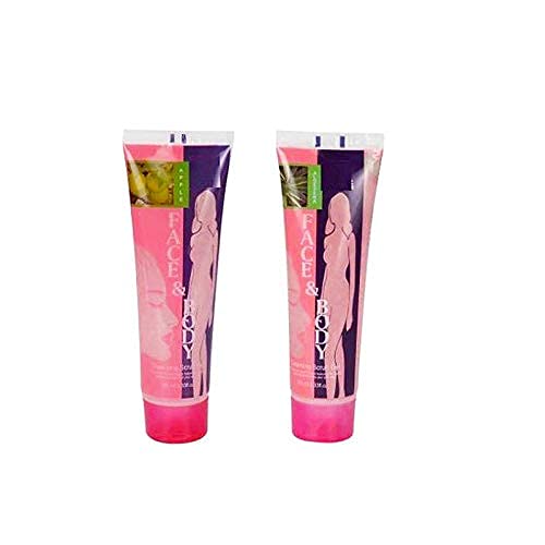 Zhunmun Face & Body Cleansing Scrub Gel 100ml (2-Pack) - Refreshing Lemon & Aloe Vera Formula | Exfoliating & Moisturizing for Smooth Skin | Perfect for Daily Skincare Routine & Spa Days