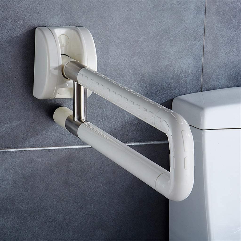 Foldable Bathroom Safety Handrail - Non-Slip Shower Grab Bar with Towel Rack for Elderly & Disabled - ADA Compliant Bathroom Assist Handle for Bathtub, Toilet & Shower Safety (Wall Mounted) - Perfect for Seniors, People with Mobility Issues & Barrier-Free Bathing
