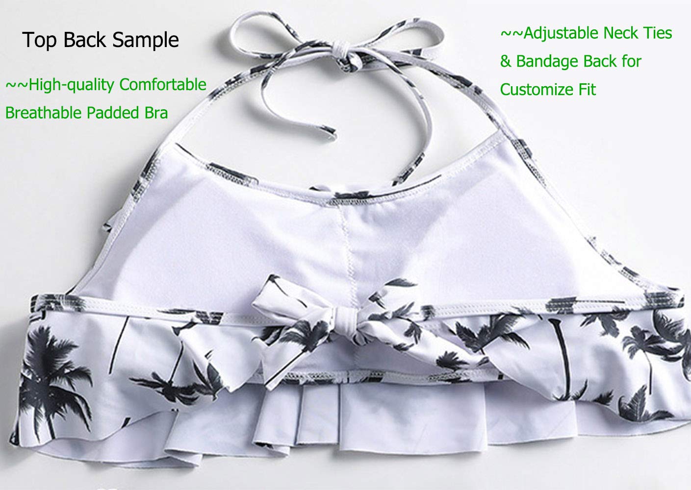 Sexy Printed Ruffled Halter Tankini Swimsuit for Women - Flattering Beachwear & Poolside Cover-Up for Summer Vacations