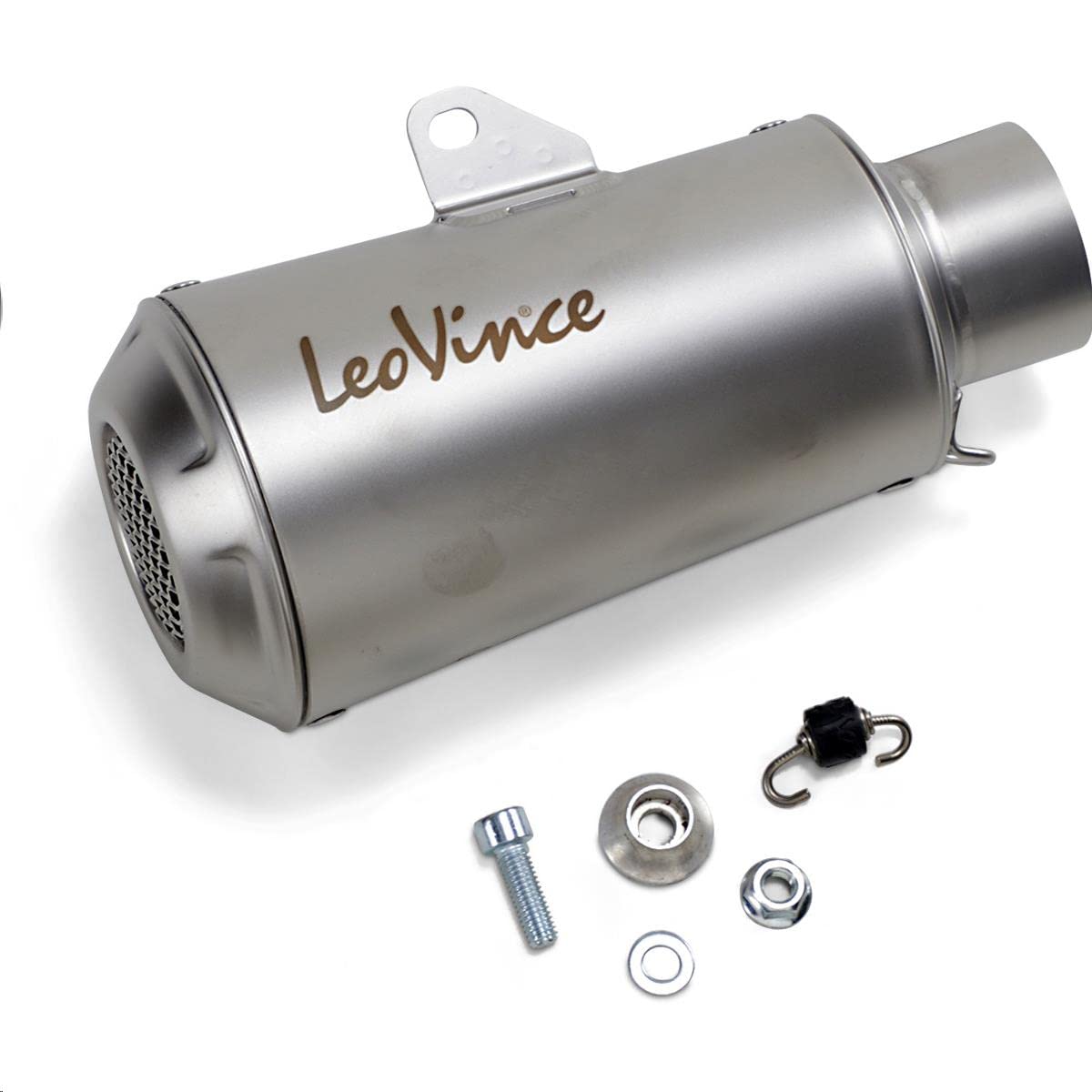 Leo Vince LV-10 Universal Slip-On Exhaust Muffler - 54mm x 2-1/4in Inlet - High Performance Stainless Steel Motorcycle Muffler (Model 9746) - Perfect for Harley, Honda, Yamaha & Suzuki Cruisers
