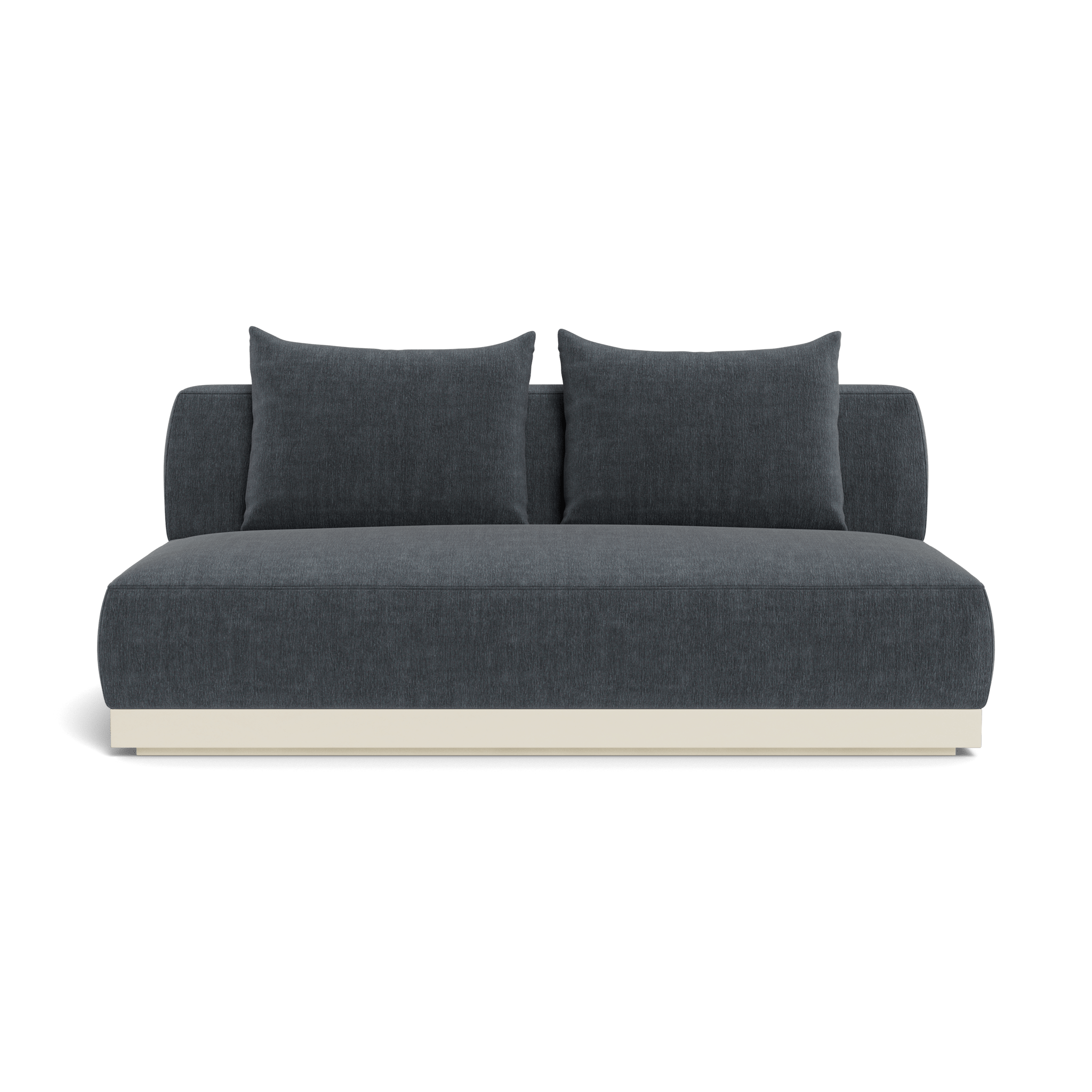 Amalfi 2-Seat Armless Sofa - Modern Loveseat for Small Spaces, Living Room, Apartment & Office - Soft Fabric Upholstery, Comfortable Seating for Relaxing & Socializing