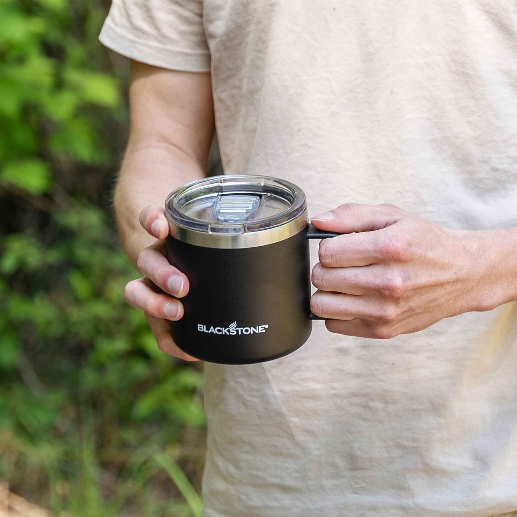 Blackstone Insulated Mug - 20oz Stainless Steel Vacuum Travel Tumbler with Lid, Leak-Proof & Sweat-Proof - Keeps Drinks Hot/Cold for Hours - Perfect for Coffee, Tea, Camping, Office & Outdoor Activities