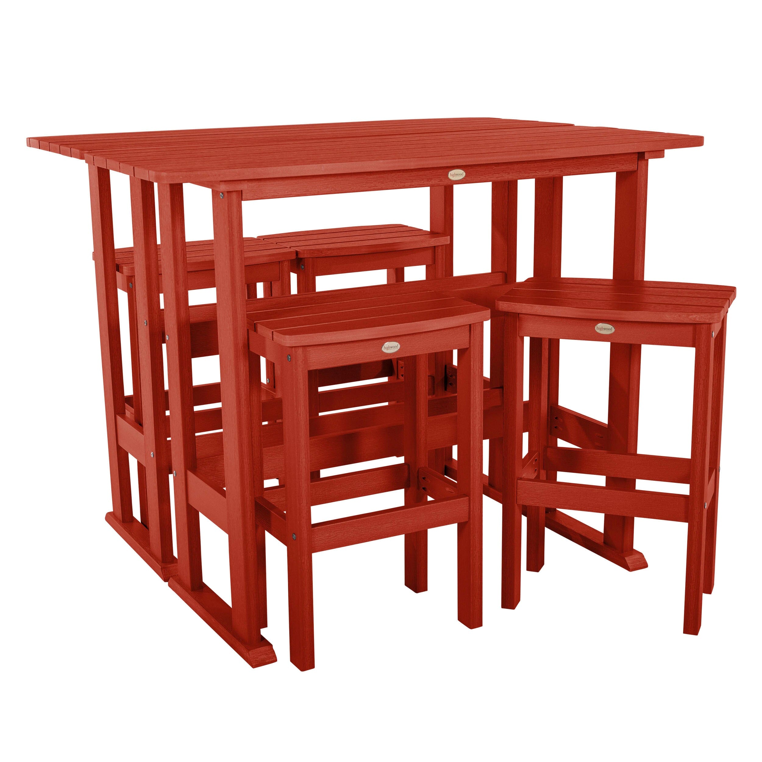 Lehigh 6-Piece Bar Height Balcony Patio Set - Outdoor Dining & Relaxing Furniture for Small Spaces