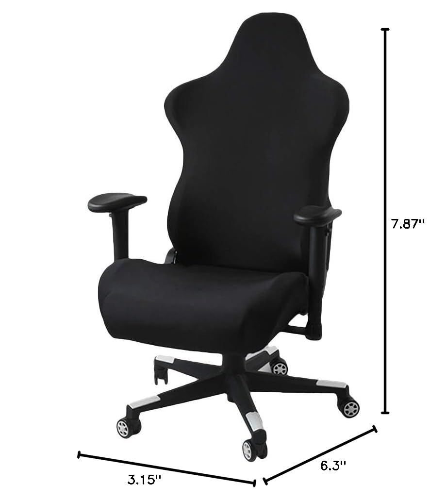 Ergonomic Office & Gaming Chair Cover - Stretchy Slipcover for Racing Style Chairs (Chair Not Included) - Perfect for Home Office, Gaming Setup & Workspace Comfort