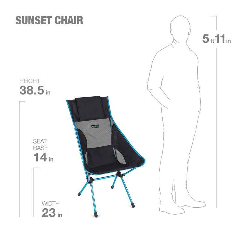 Helinox Sunset Chair - Lightweight Portable Camping Chair for Outdoor Adventures, Hiking, Beach, and Backpacking