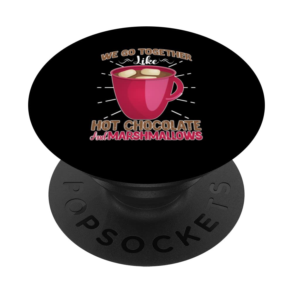 Hot Chocolate & Marshmallows Swappable PopGrip - Cute Phone Grip & Stand for iPhone, Samsung - Perfect for Winter Drinks, Cozy Nights & Gift Giving