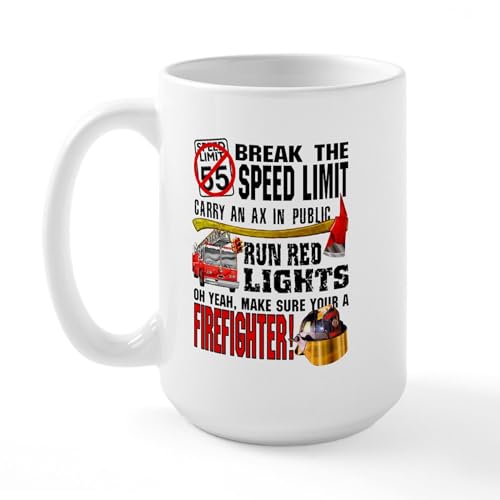 White - Make Sure A Firefighter Large Mug