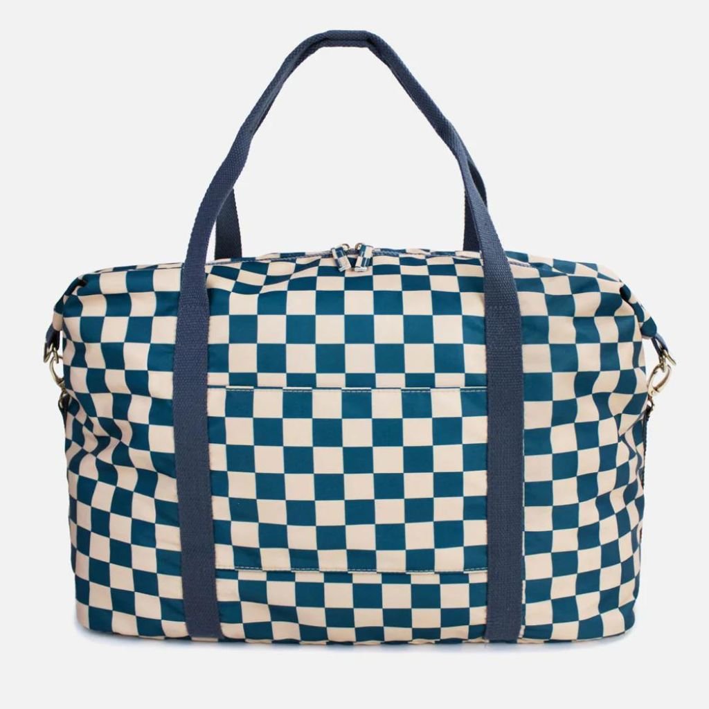 Kind Bag Weekend Duffel Holdall - Waterproof Checkerboard Pattern Gym Bag for Travel, Sports & Workout | Perfect for Gym, Overnight Trips & Weekend Getaways