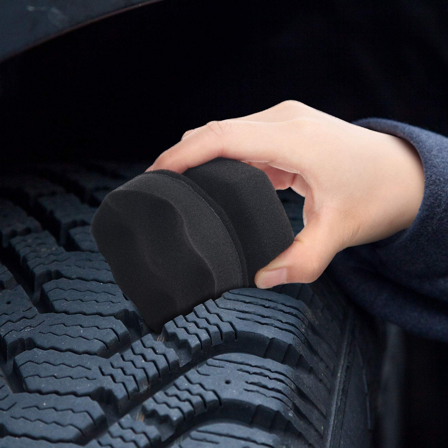 BBTO Reusable Tire Dressing Applicator Sponge - 10 Pack Washable Foam Pads for Car Detailing, Tire Shine Application & No Mess Cleaning - Perfect for Auto Shops, DIY Car Enthusiasts & Professional Detailing Services