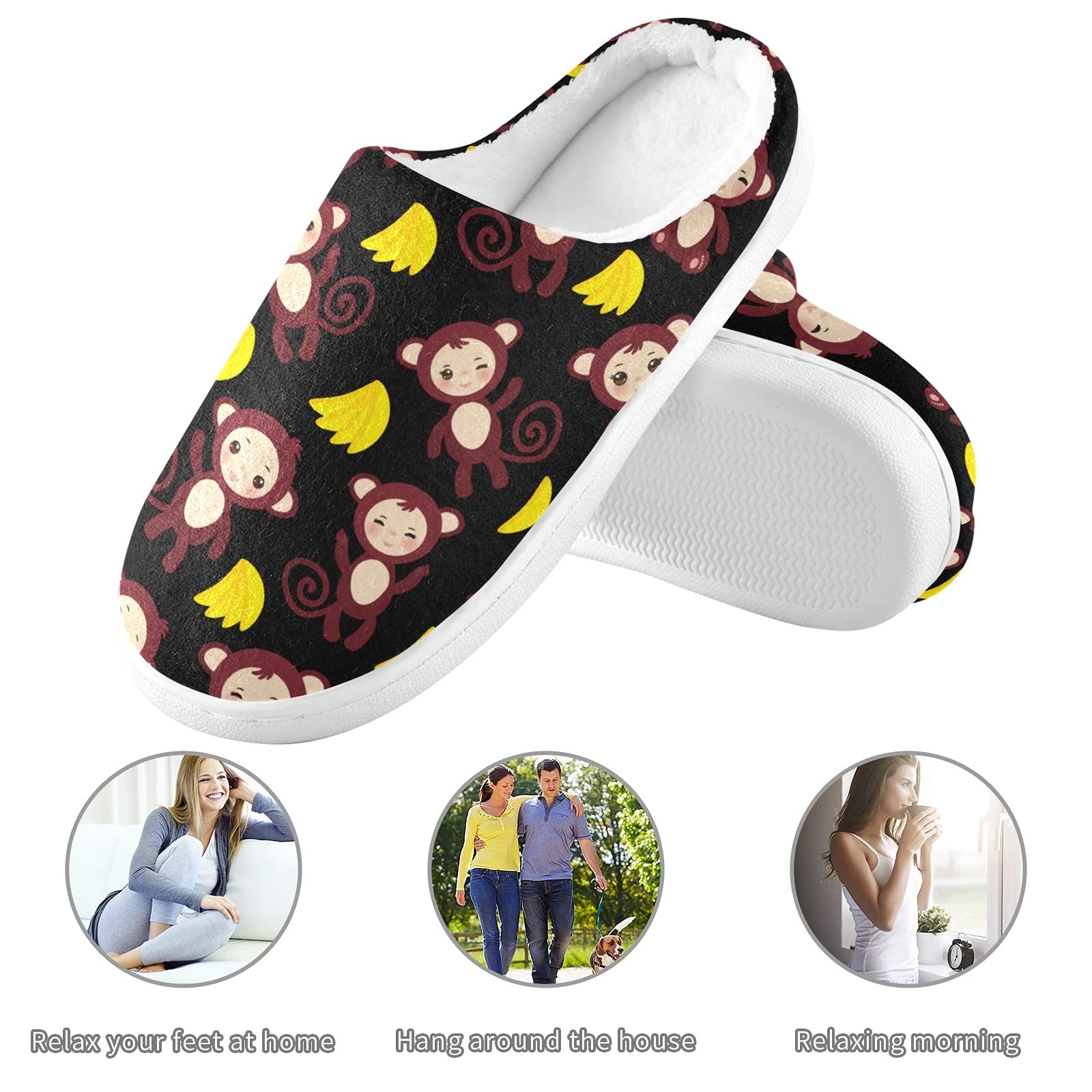Non-Slip House Slippers for Men & Women - Comfortable Indoor/Outdoor Home Shoes for Bedroom, Travel & Relaxation