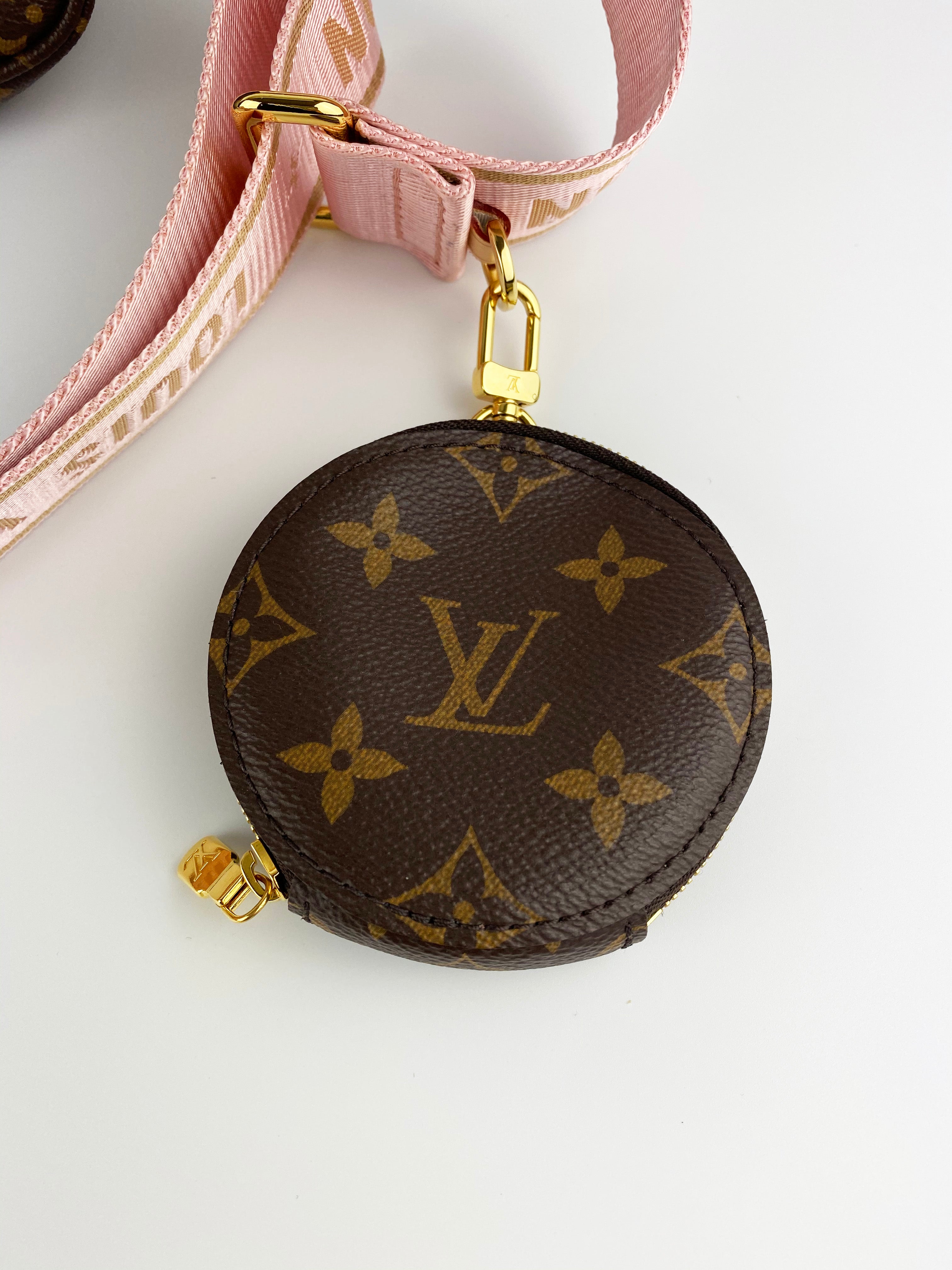 Louis Vuitton Rose Clair Multi Pochette Bag - Luxury Crossbody Purse for Women | Fashionable Shoulder Bag for Daily Use, Date Night & Travel Accessories