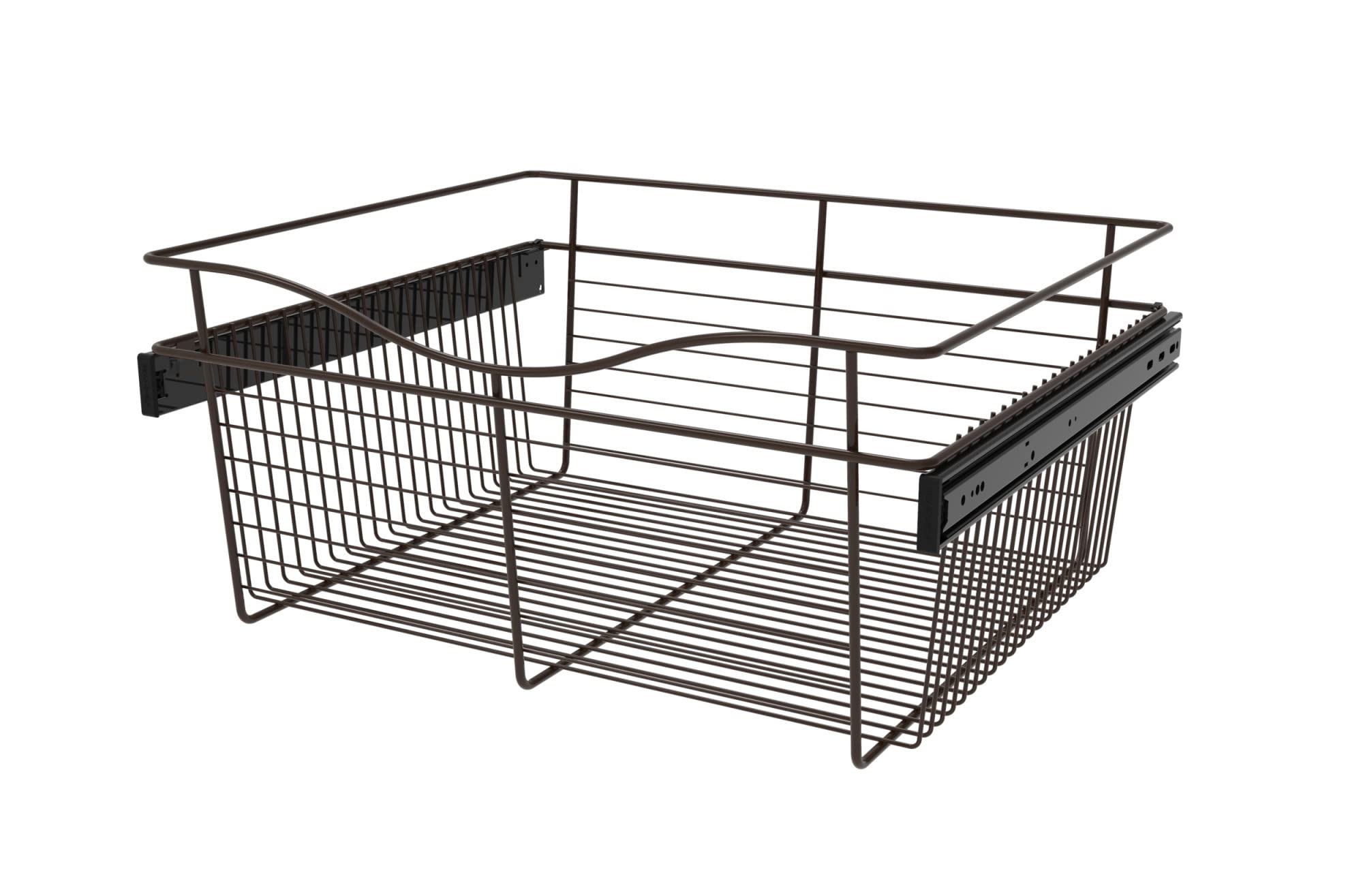 Rev-A-Shelf CB-242011ORB-1 Oil Rubbed Bronze Pull-Out Closet Basket Organizer - Space Saving Storage Solution for Bedrooms, Bathrooms & Walk-In Closets