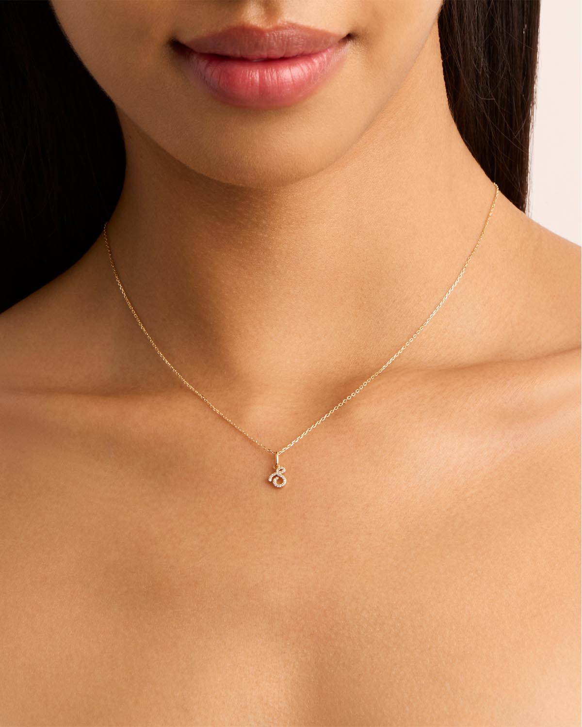 14K Solid Gold Forever Love Diamond Letter Necklace Pendant - Personalized Initial Jewelry Gift for Women, Perfect for Valentine's Day, Anniversary & Special Occasions