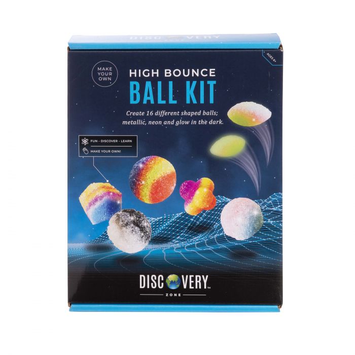 Discovery Zone High Bounce Ball Kit - Super Bouncy Play Balls for Kids Outdoor & Indoor Games, Sports, Gym Class, and Backyard Fun (Set of 6)