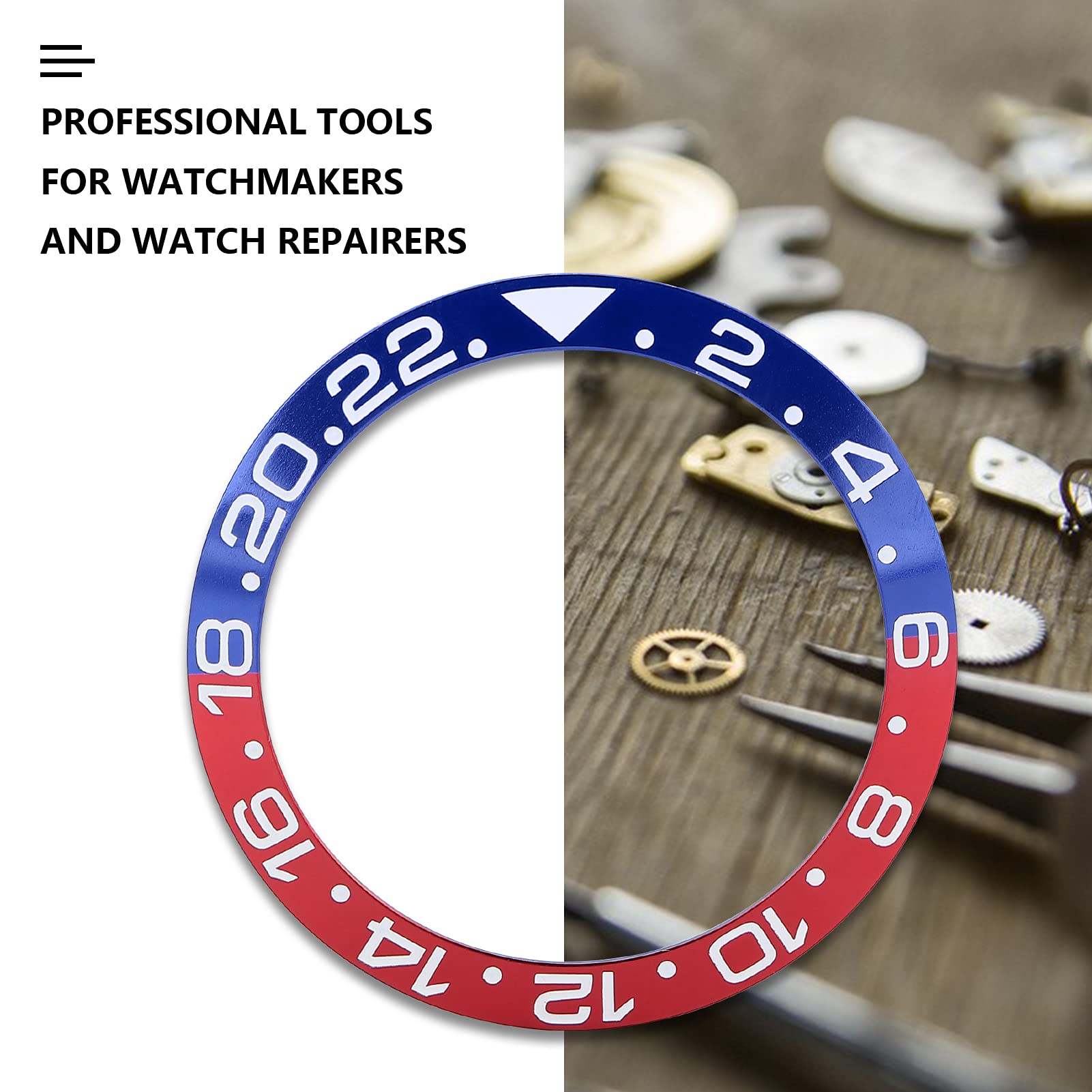 ZJchao Watch Bezel Insert - 1.5 Inch Aluminum Replacement Ring for Professional Watch Repair, DIY Enthusiasts & Luxury Watch Maintenance