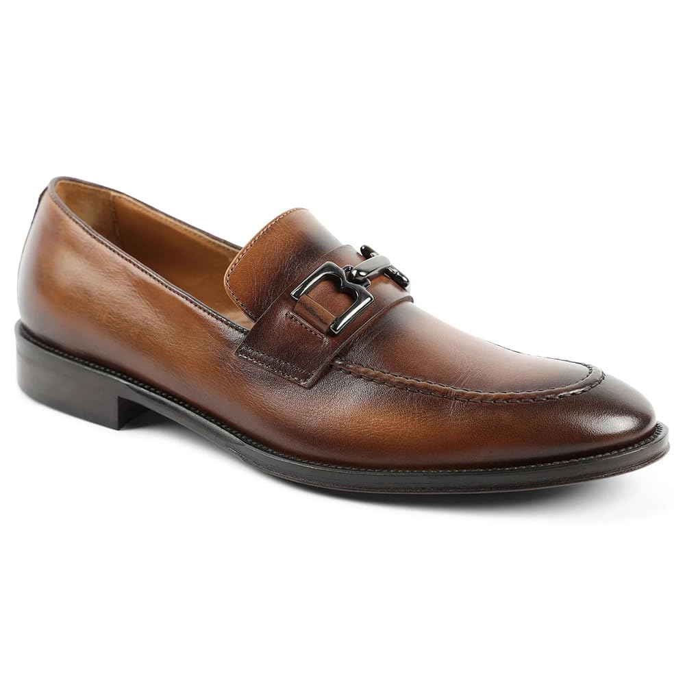 Bruno Magli Men's Alpha Loafers - Premium Leather Slip-On Dress Shoes for Business & Casual Wear | Comfortable & Stylish Men's Loafers for Office, Travel & Special Occasions