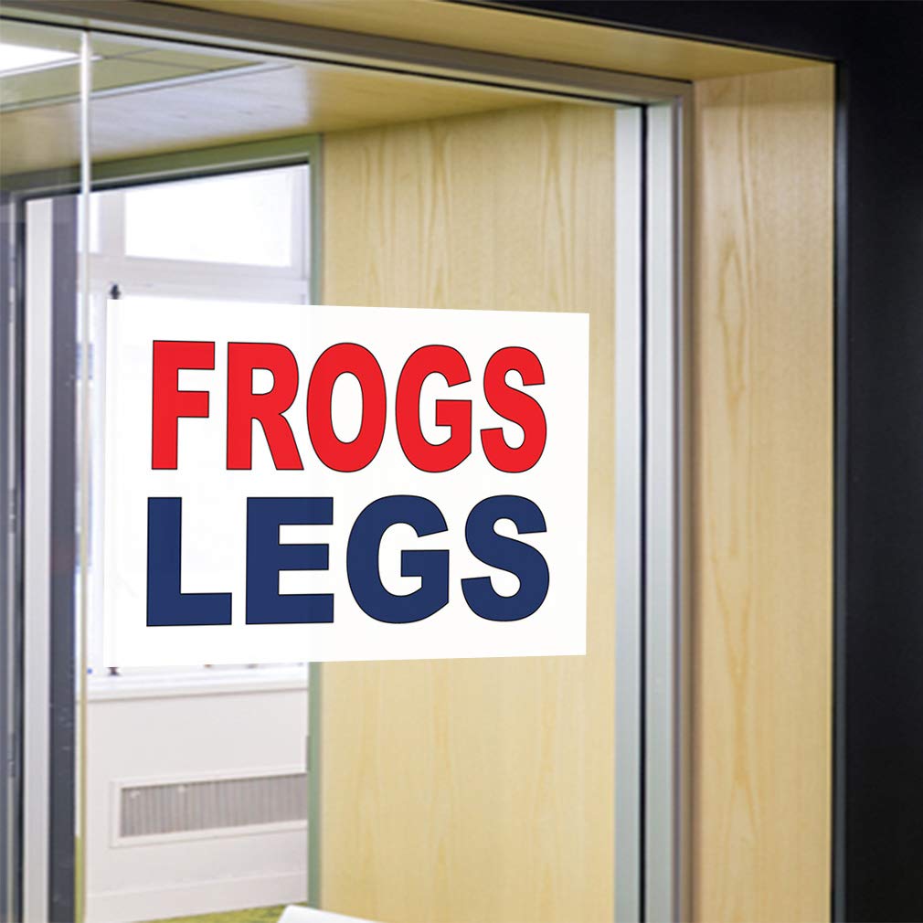Frog Legs Vinyl Decal Stickers - Red & Blue Safety Signs for Restaurants, Food Trucks & Industrial Use - Multiple Sizes (20x14 Inches) - Perfect for Commercial Kitchens, Bars & Workplace Safety Labels