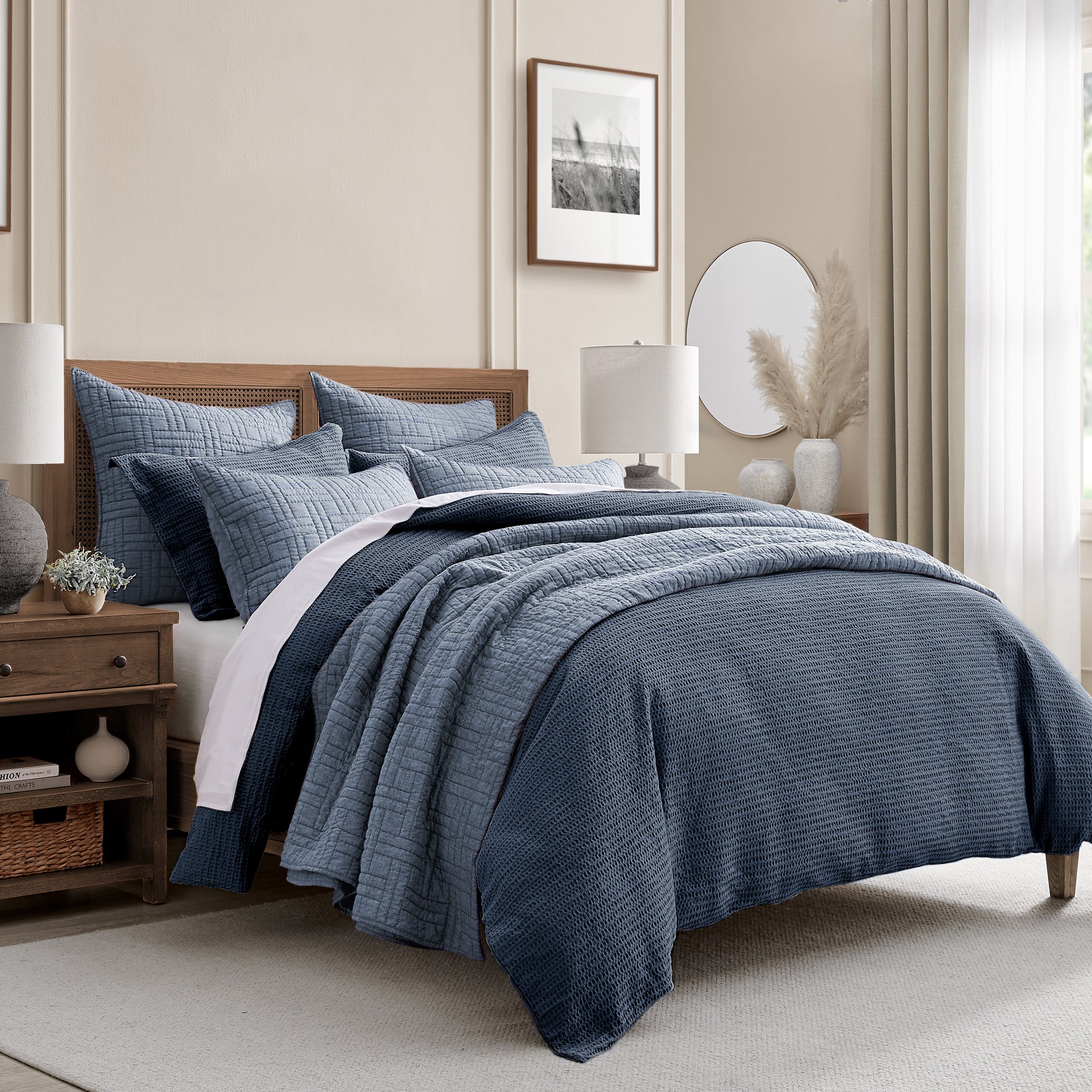Premium Cloud Waffle Comforter Set - Ultra Soft Breathable Bedding for All Seasons | Cozy Home & Hotel Luxury Bedroom Decor