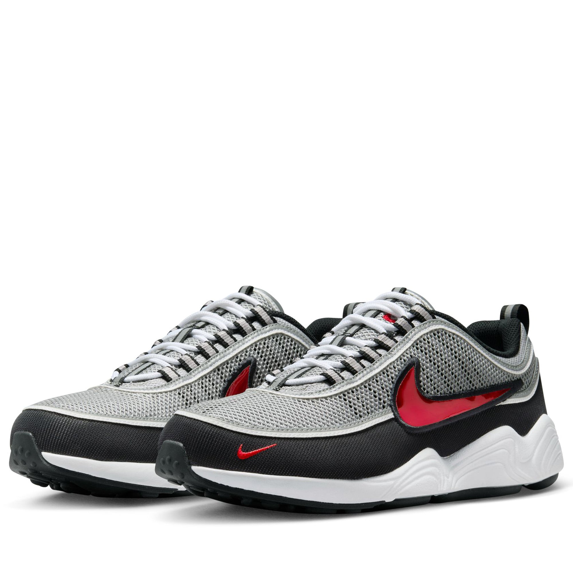 Nike Air Zoom Spiridon SP Running Shoes - Metallic Silver/Sport Red - Lightweight Cushioned Sneakers for Men & Women | Perfect for Jogging, Gym Workouts & Casual Wear
