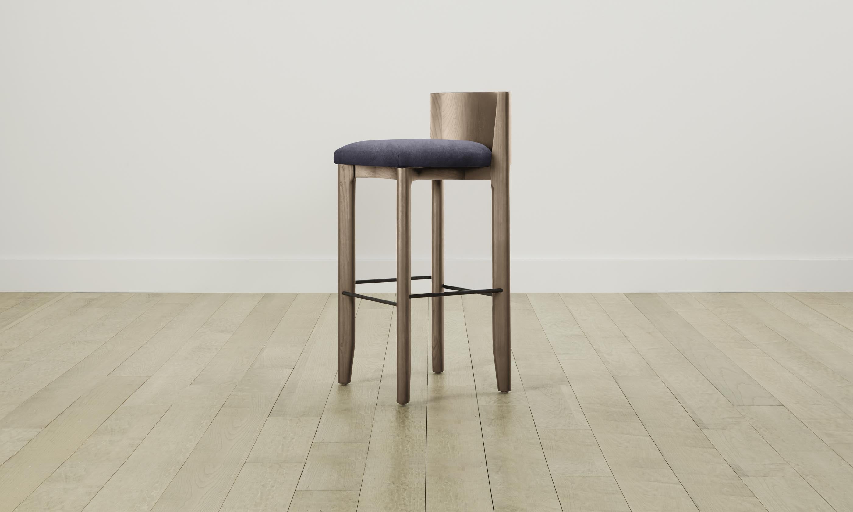 Delancey Bar & Counter Stool - Premium Performance Velvet Flannel Upholstery, Adjustable Height Modern Kitchen & Dining Stool for Home Bar, Breakfast Nook & Restaurant Use