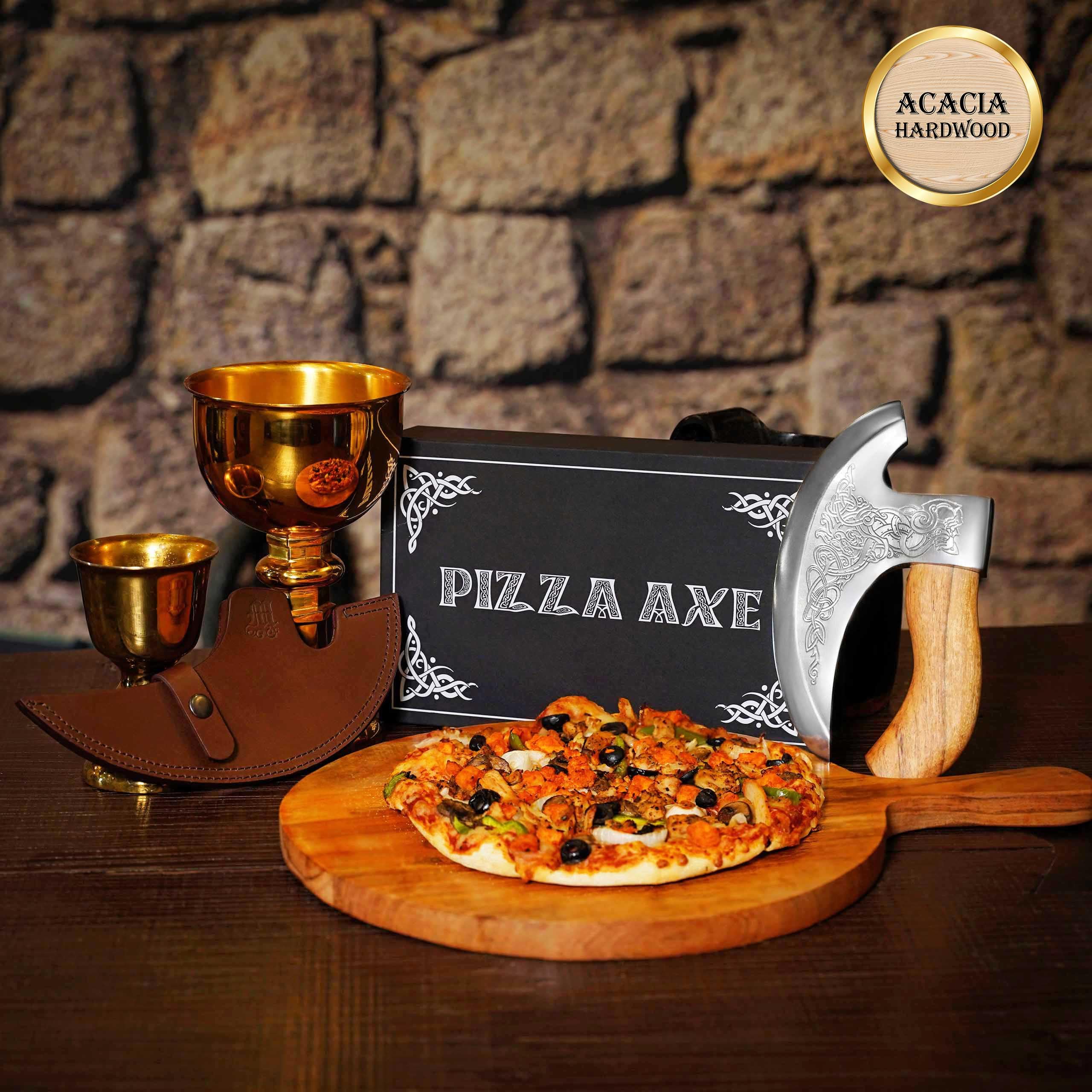 Premium Stainless Steel Pizza Cutter with Ergonomic Handle - Heavy Duty Blade for Easy Slicing & Chopping - Perfect for Home Kitchens, Pizza Parties & Restaurants
