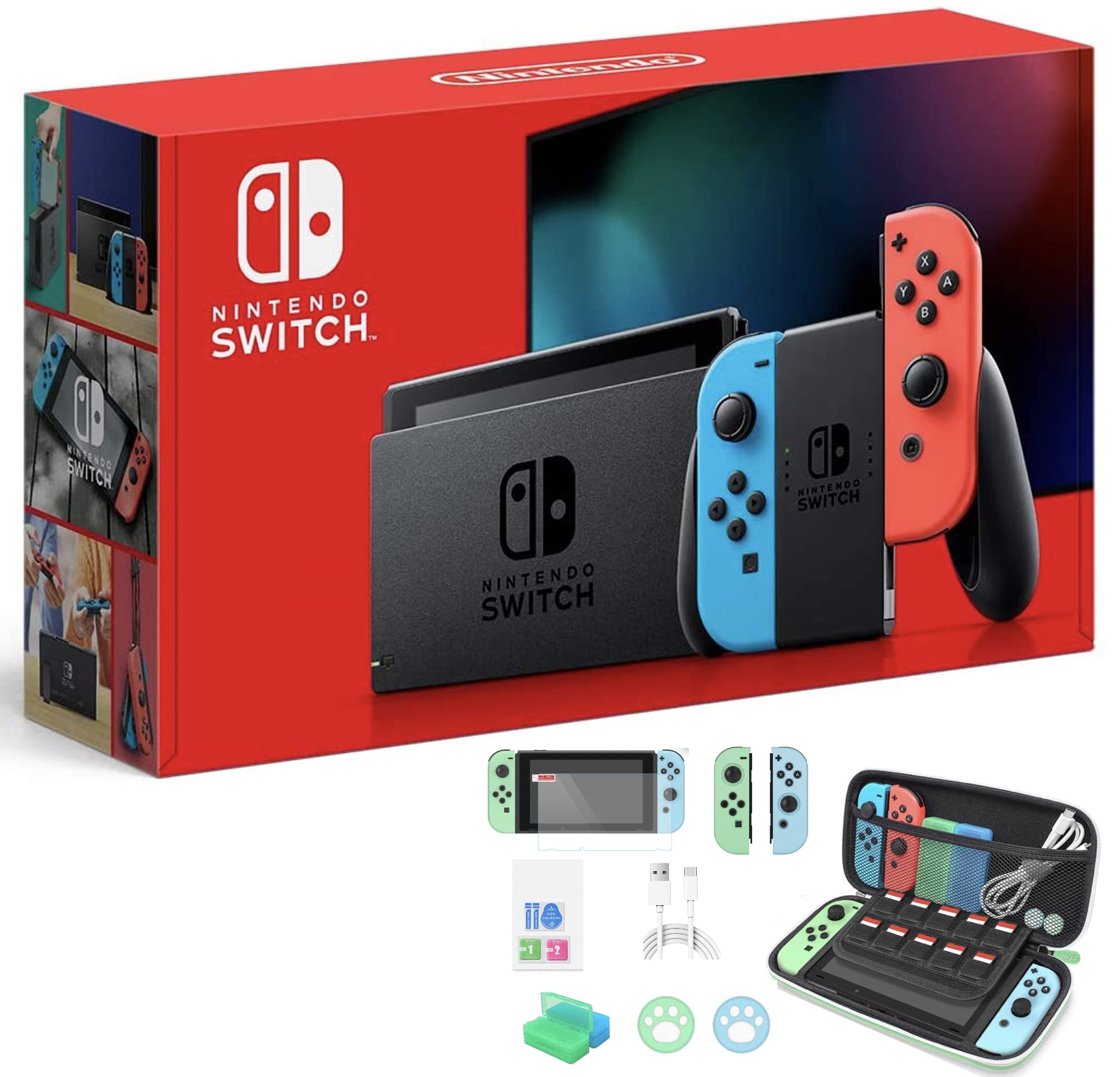 Nintendo Switch OLED Console 32GB with Neon Blue & Red Joy-Con - 6.2
